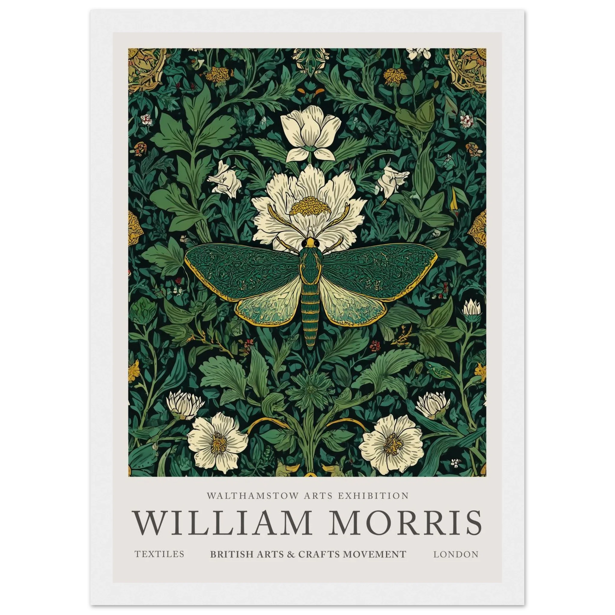 Emerald Moth Garden - William Morris