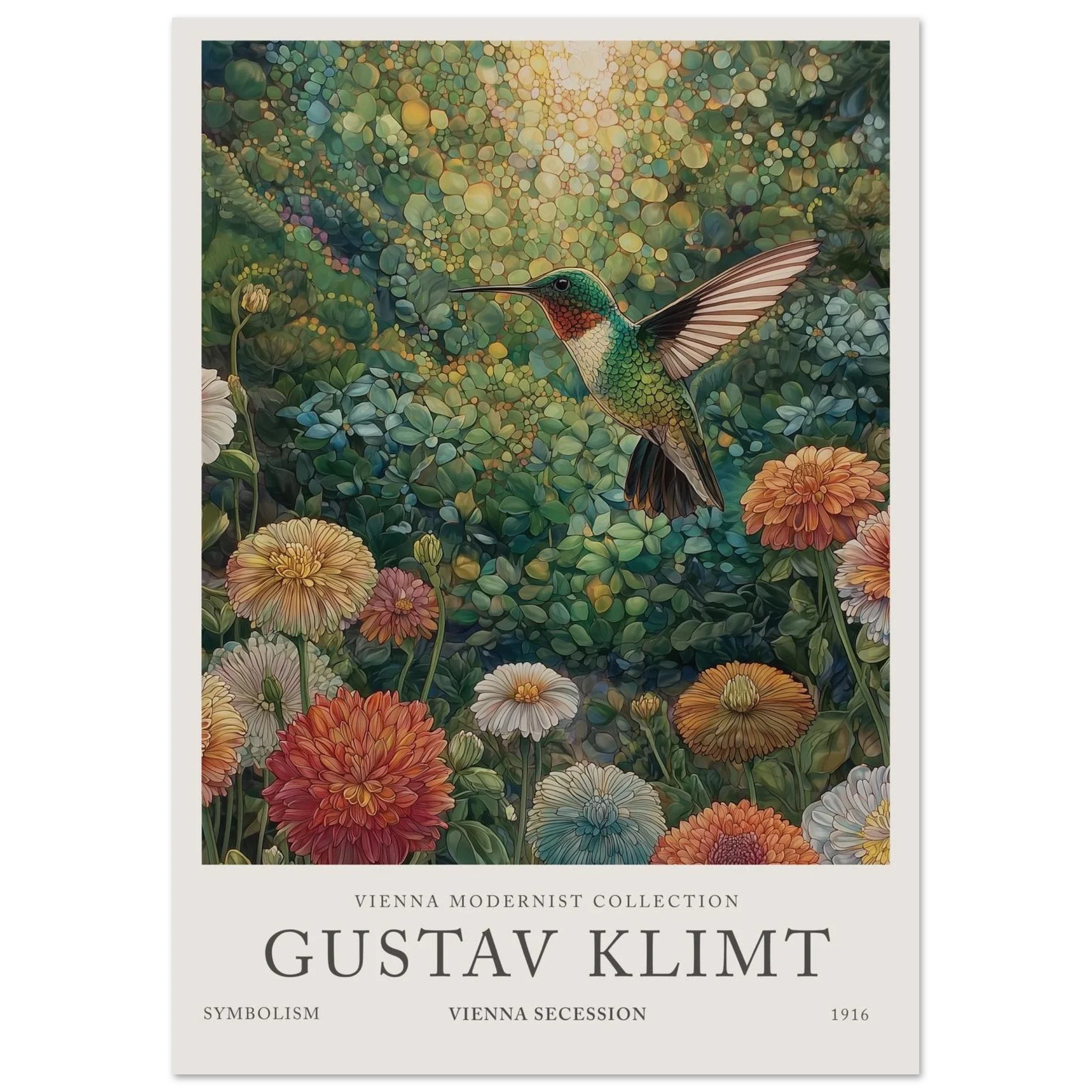 Hummingbird Garden - Gustav Klimt