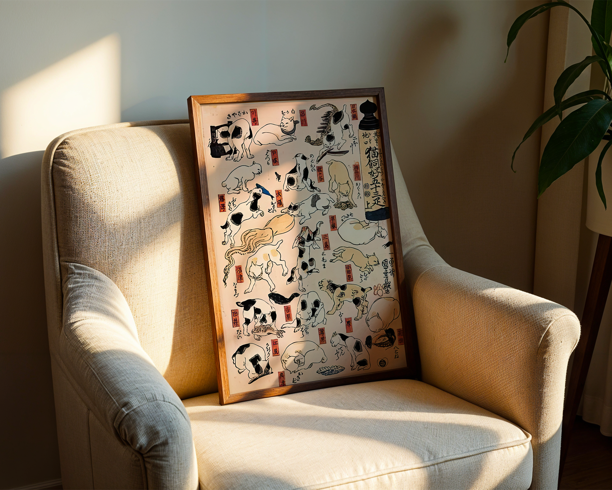 cats-of-the-tokaido-kuniyoshi-japanese-ukiyo-e-art-print mockup