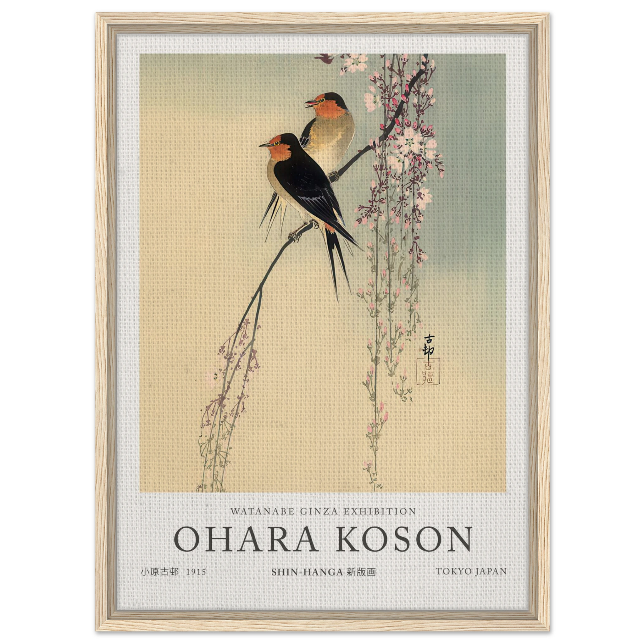 Swallows With Cherry Blossom - Ohara Koson