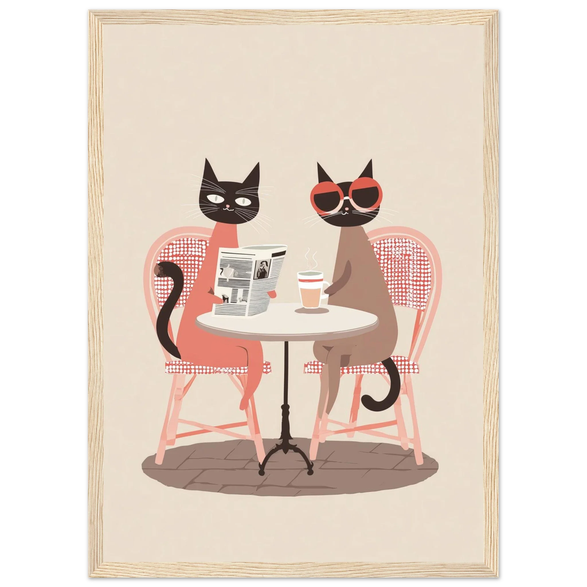 Parisian Cats at Café Pause