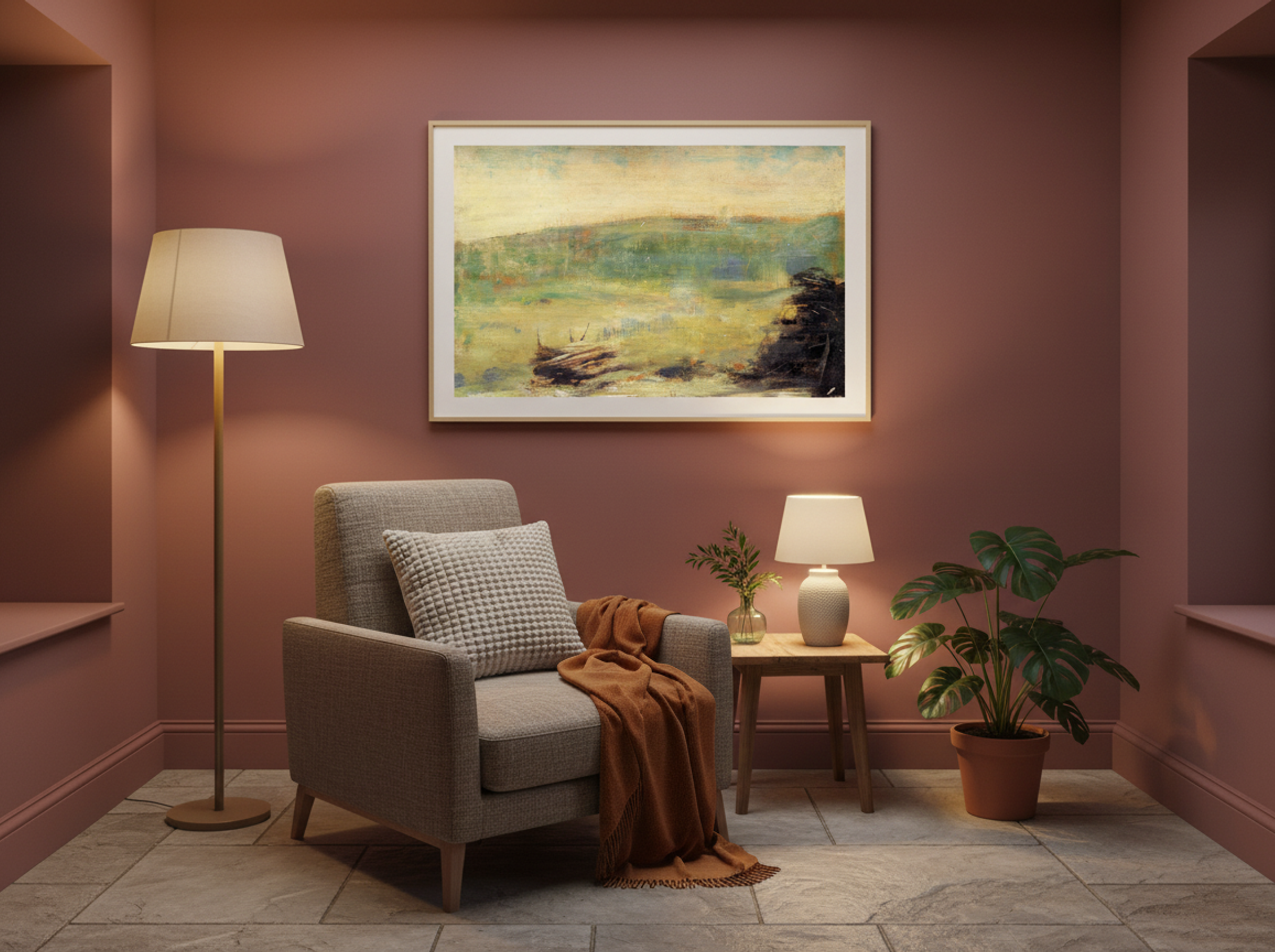 Landscape at Saint-Ouen - Georges Seurat - Lifestyle