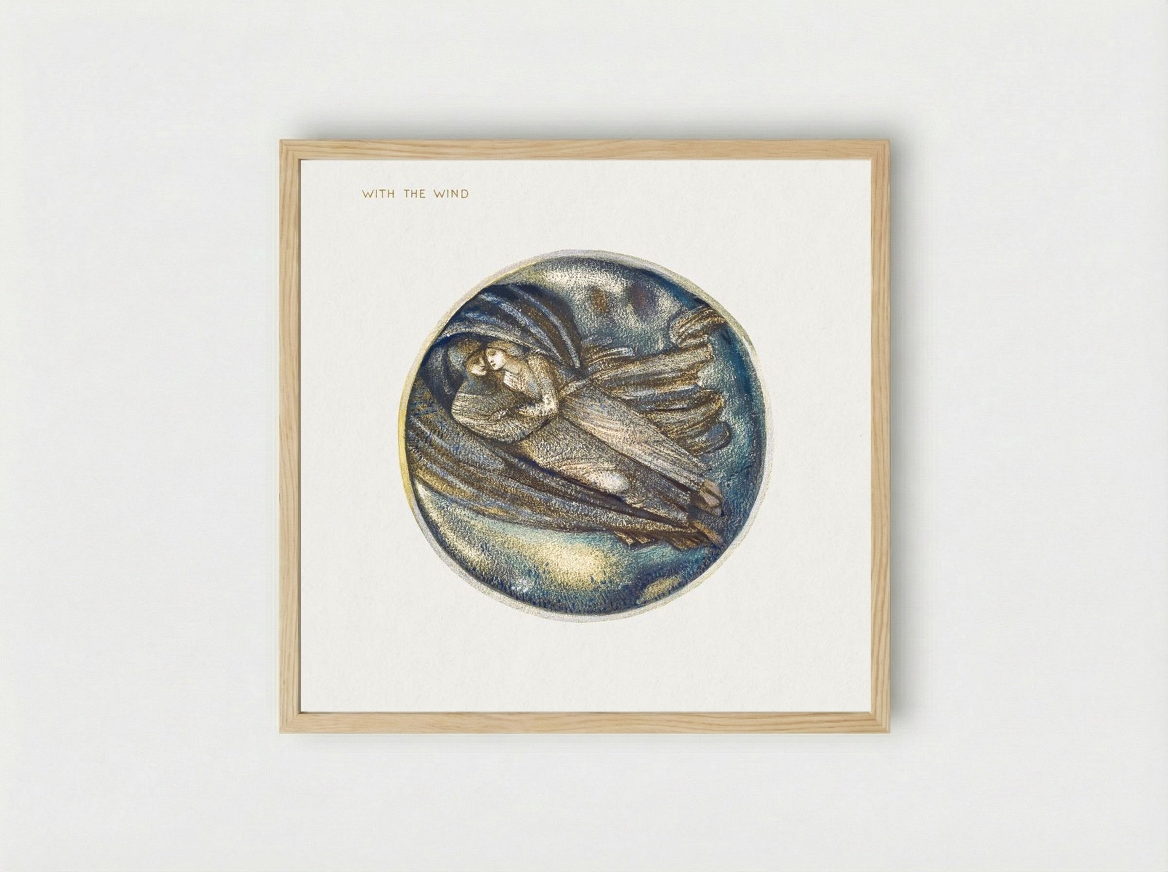 With the Wind, from The Flower Book - Edward Burne-Jones - Framed Print Wood