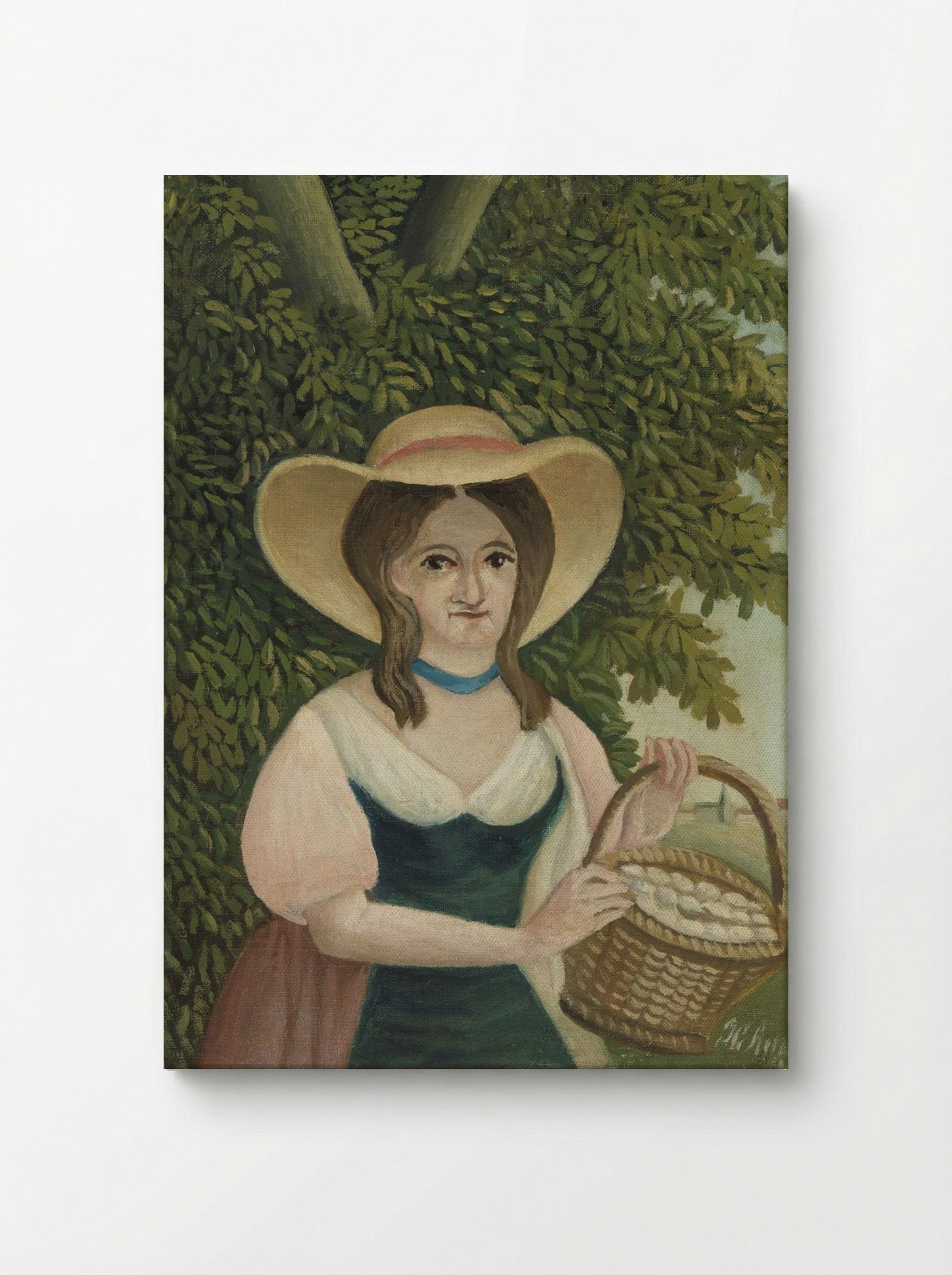 Woman with Basket of Eggs (La Femme au panier d'œufs) - Henri Rousseau - Canvas