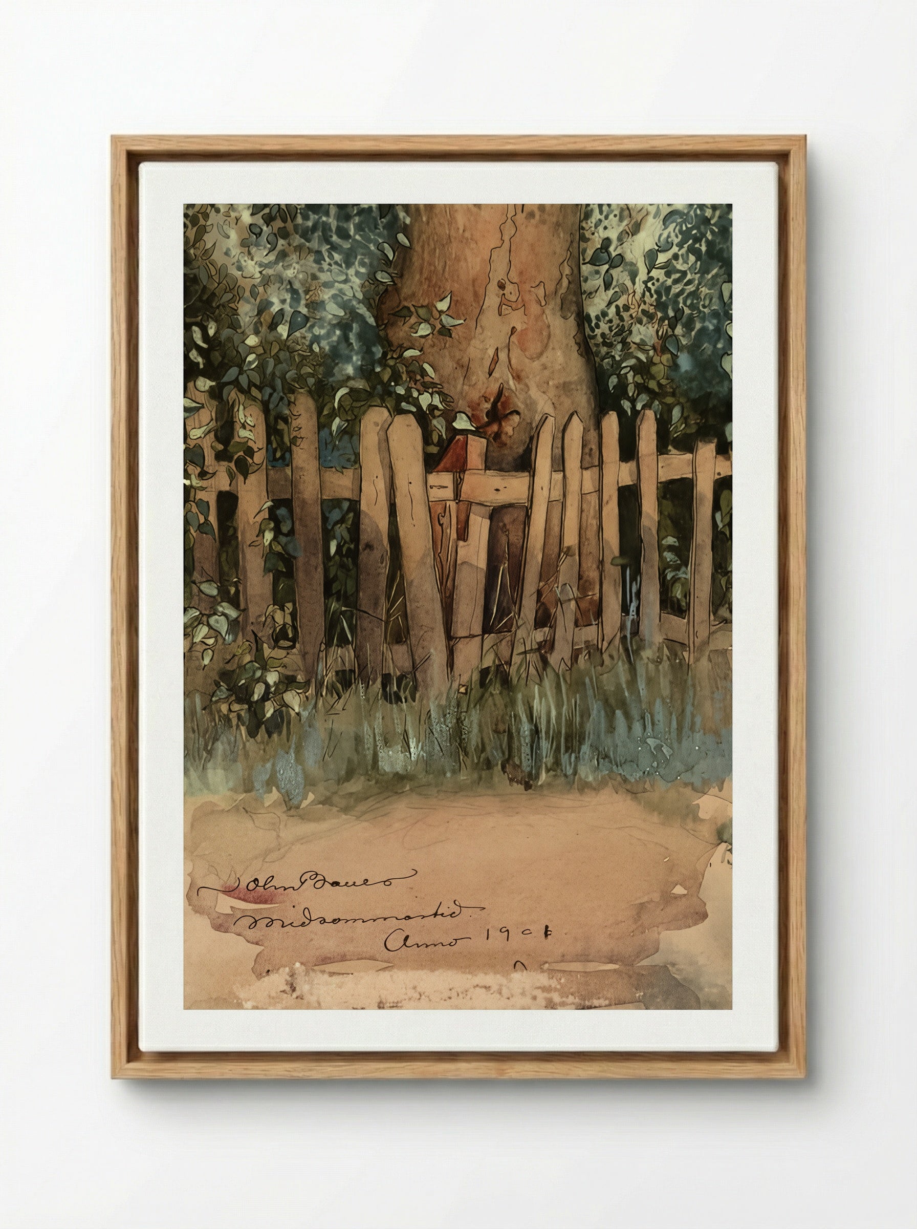 Midsummer Time - John Bauer - Framed Canvas Wood