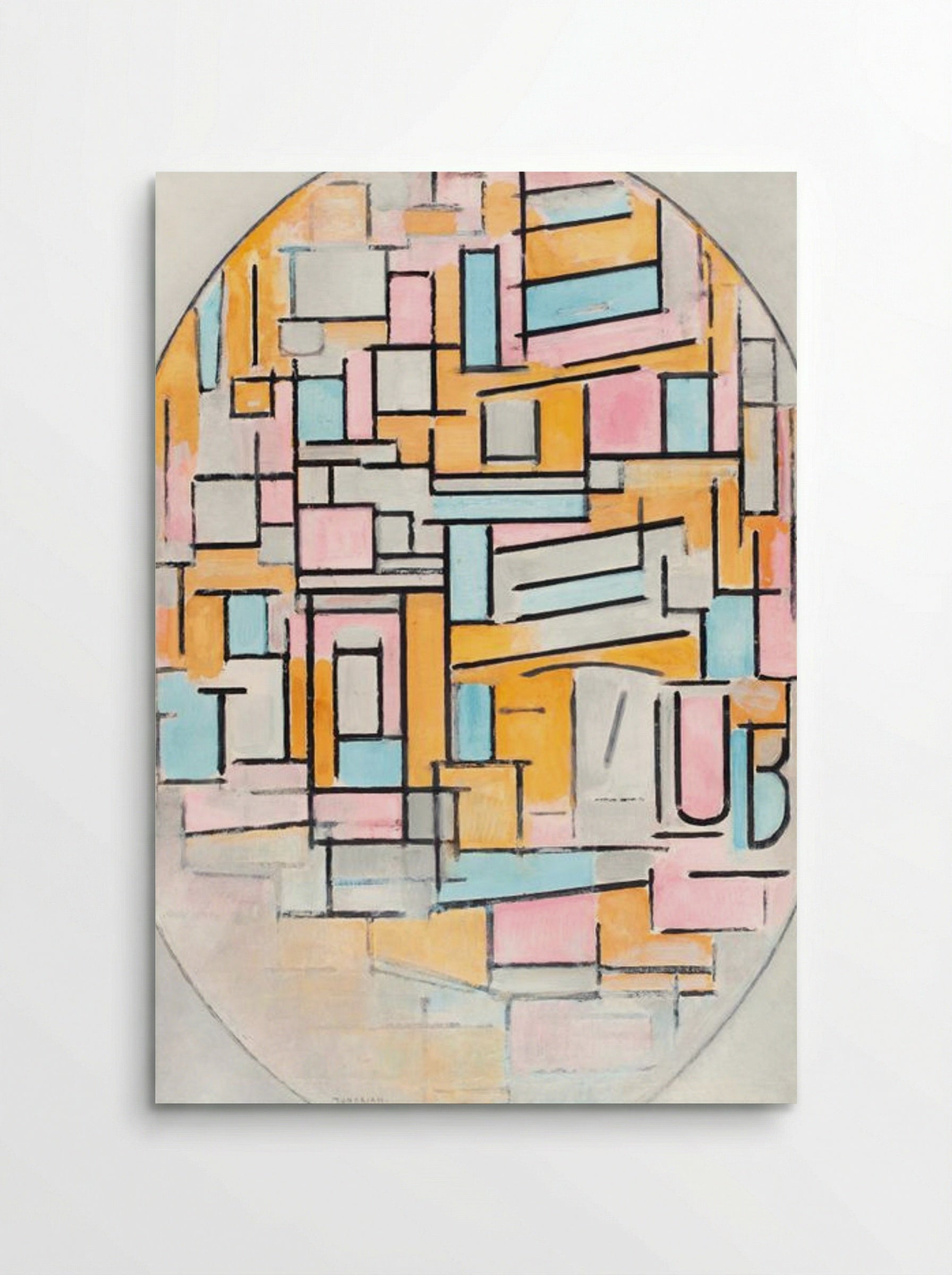 Composition with Oval in Color Planes II - Piet Mondrian - Poster