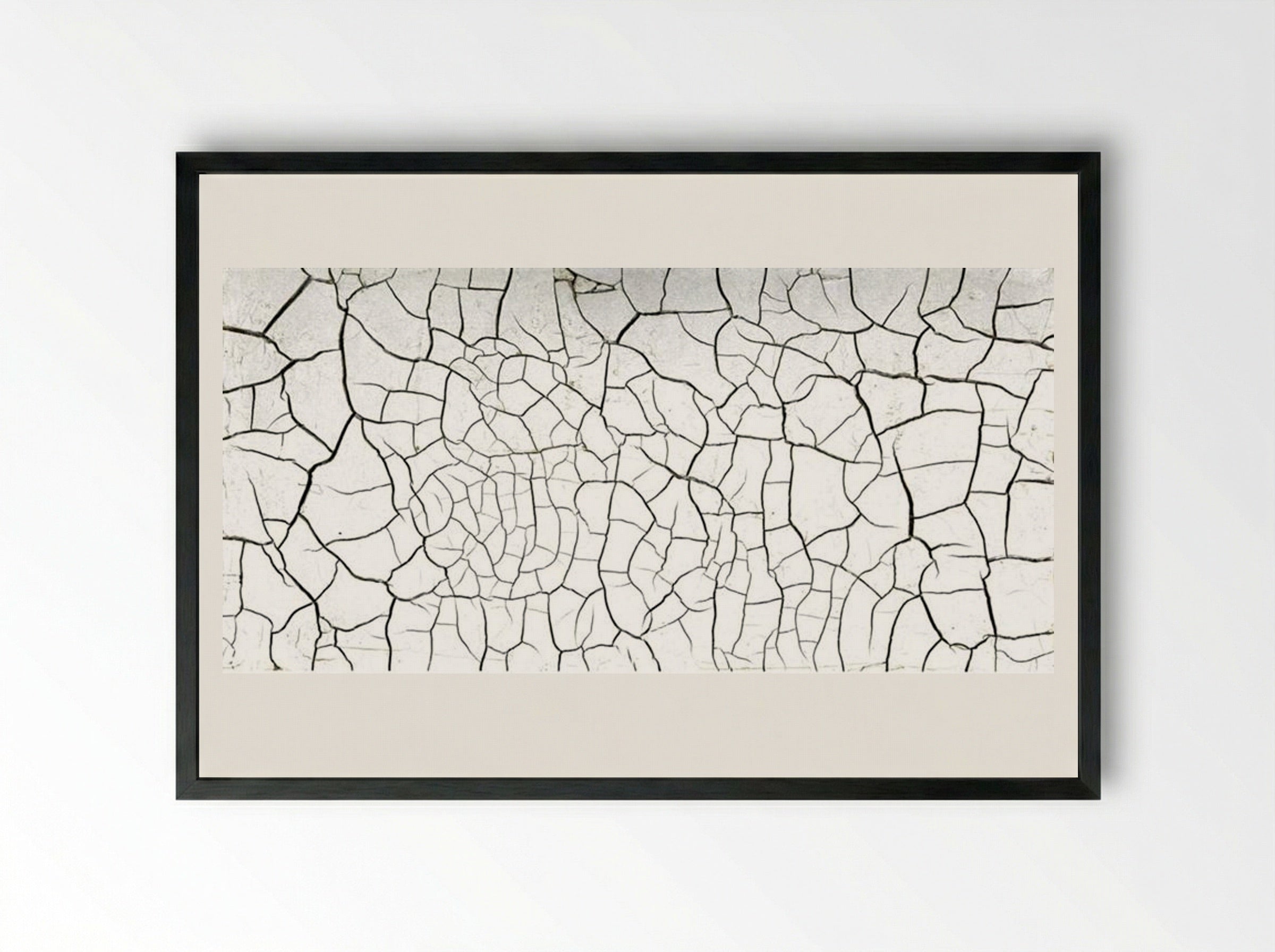White Cretto - Alberto Burri - Framed Print Black