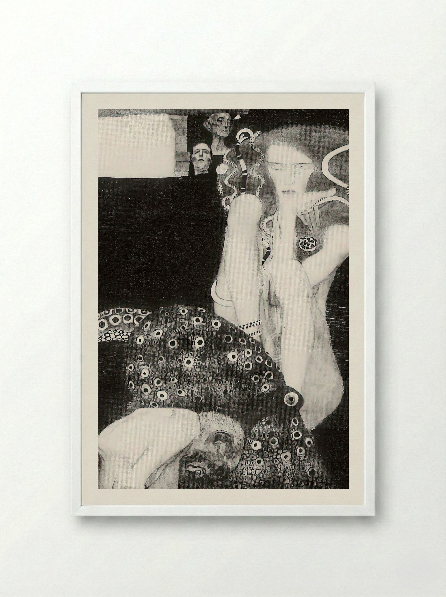 Jurisprudence - Gustav Klimt - Framed Print White