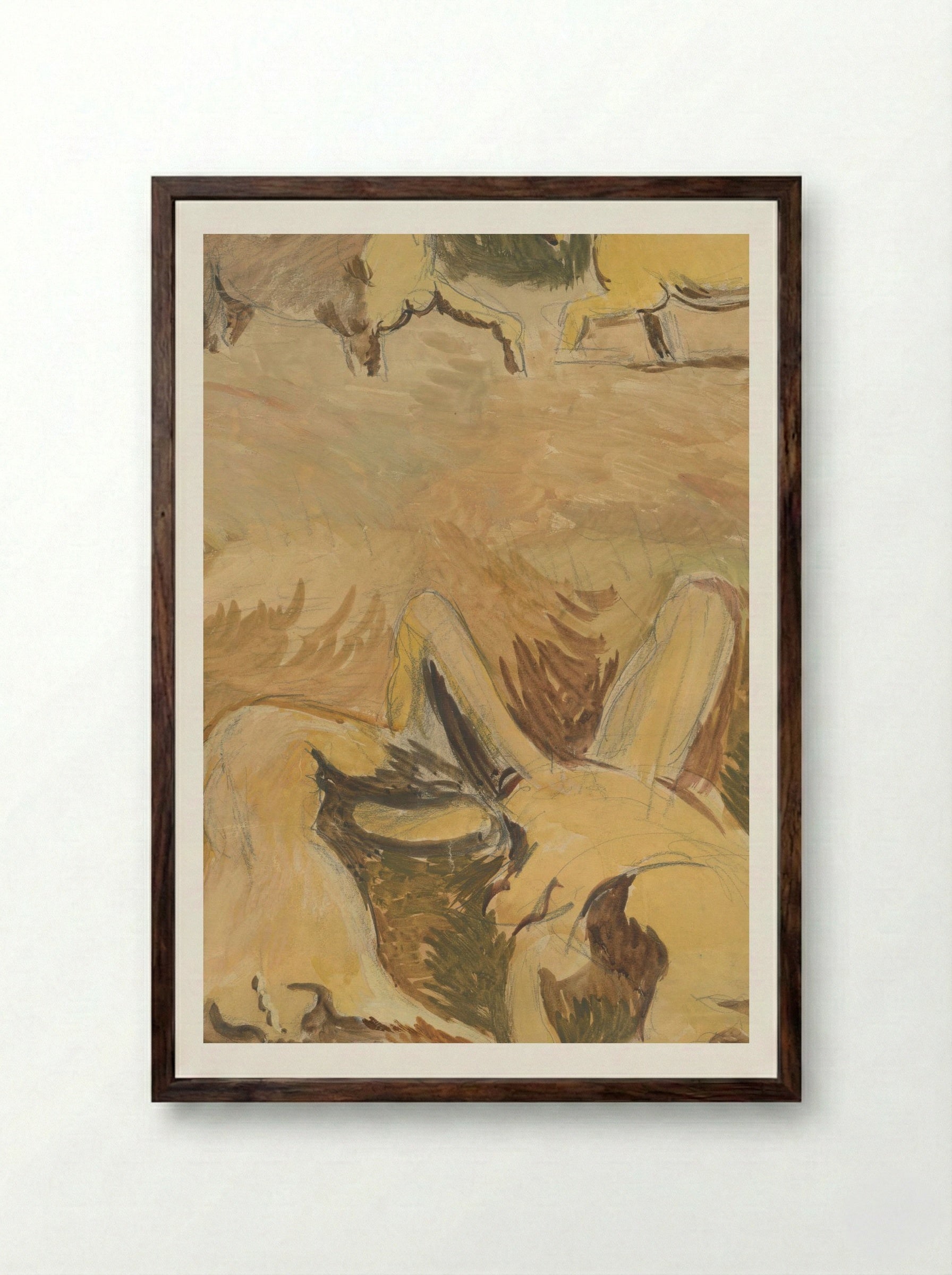 Flood - Cyprián Majerník - Framed Print Dark Wood