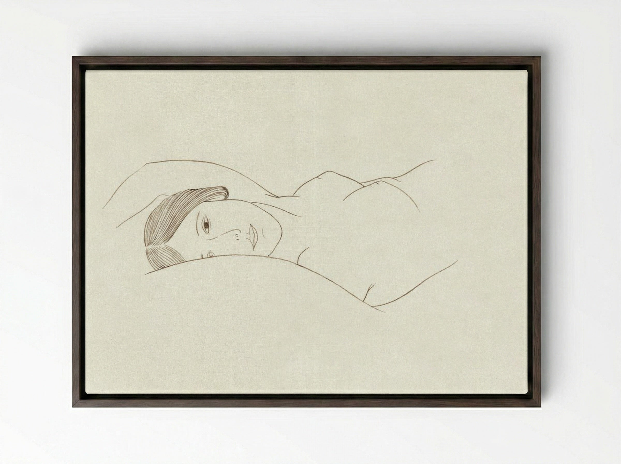 Nude Woman - Ananda Kentish Coomaraswamy - Framed Canvas Dark Wood