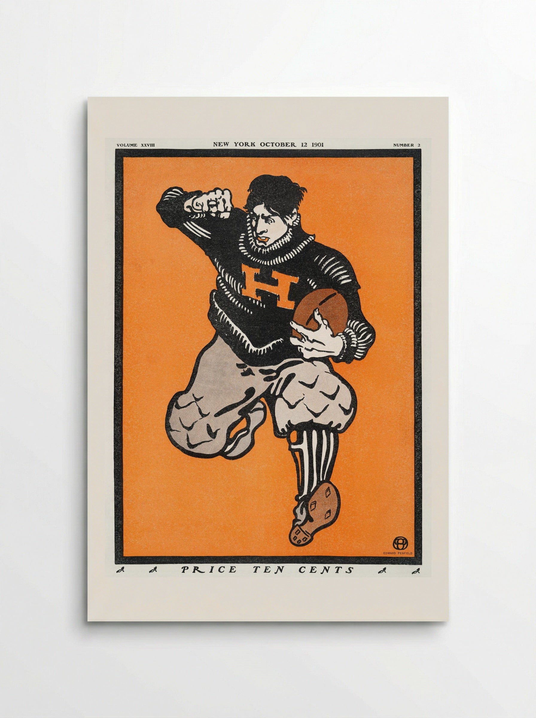 American Football Player - Edward Penfield - Poster