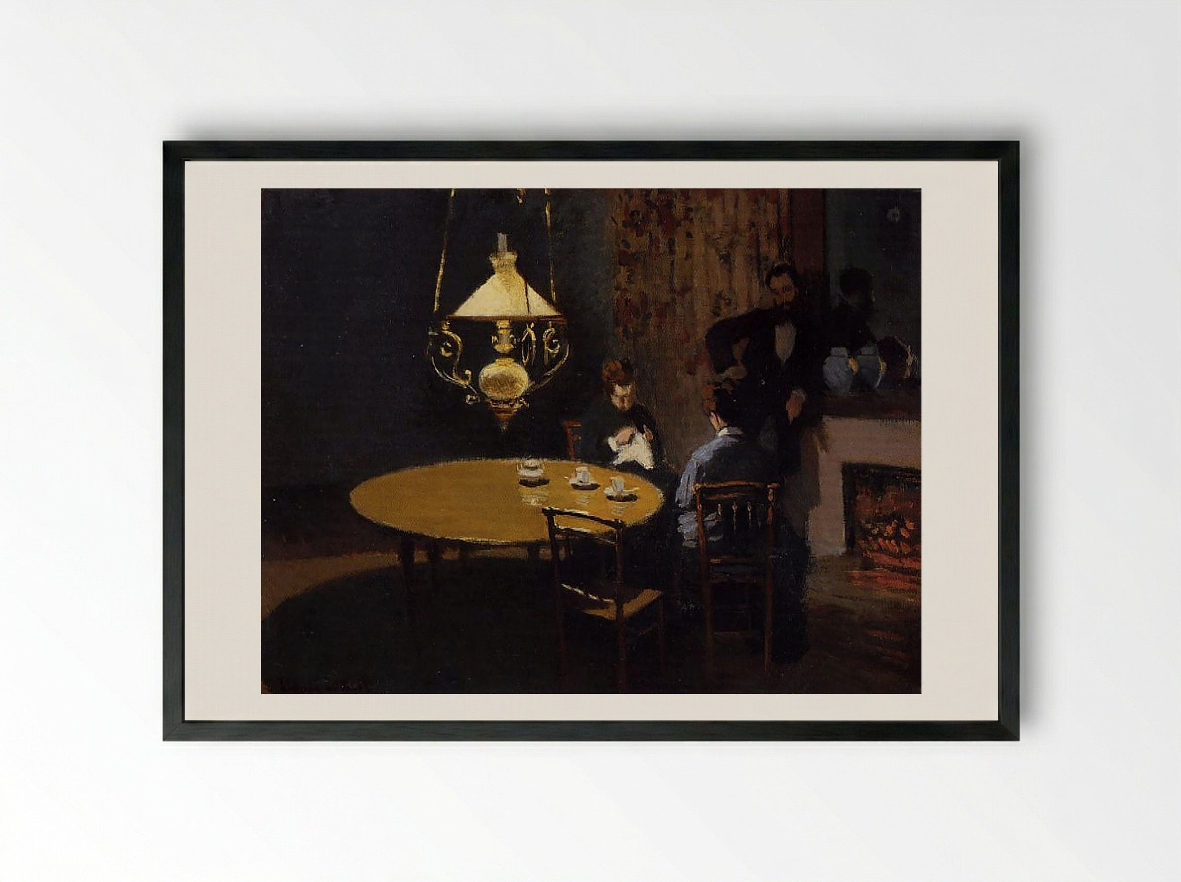 The Dinner - Viggo Johansen - Framed Print Black