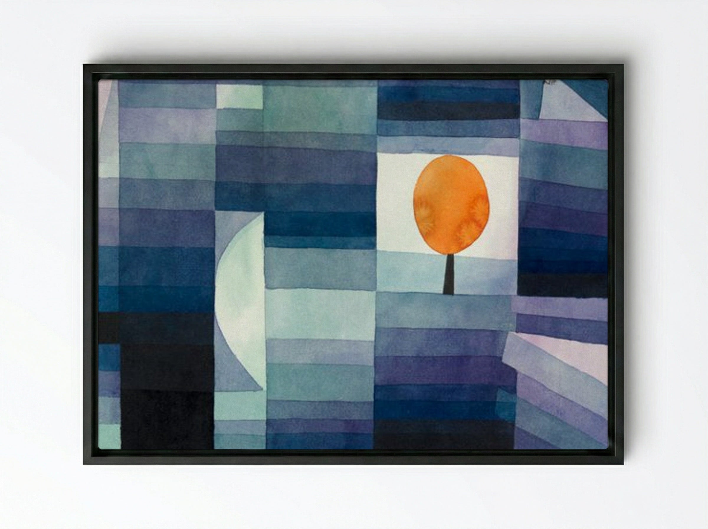 The Harbinger of Autumn - Paul Klee - Framed Canvas Black