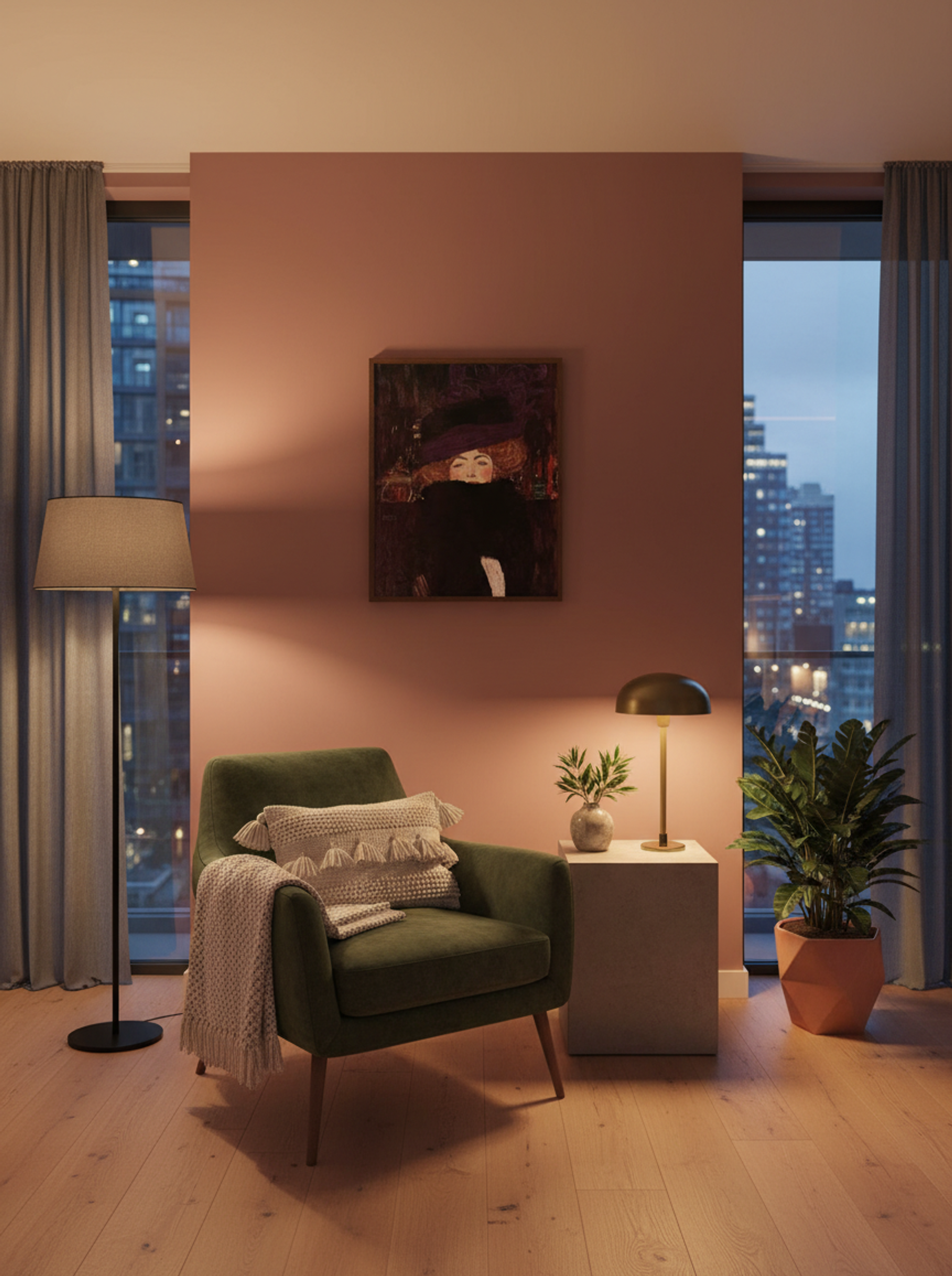 Dame mit Hut und Federboa - Gustav Klimt - Lifestyle