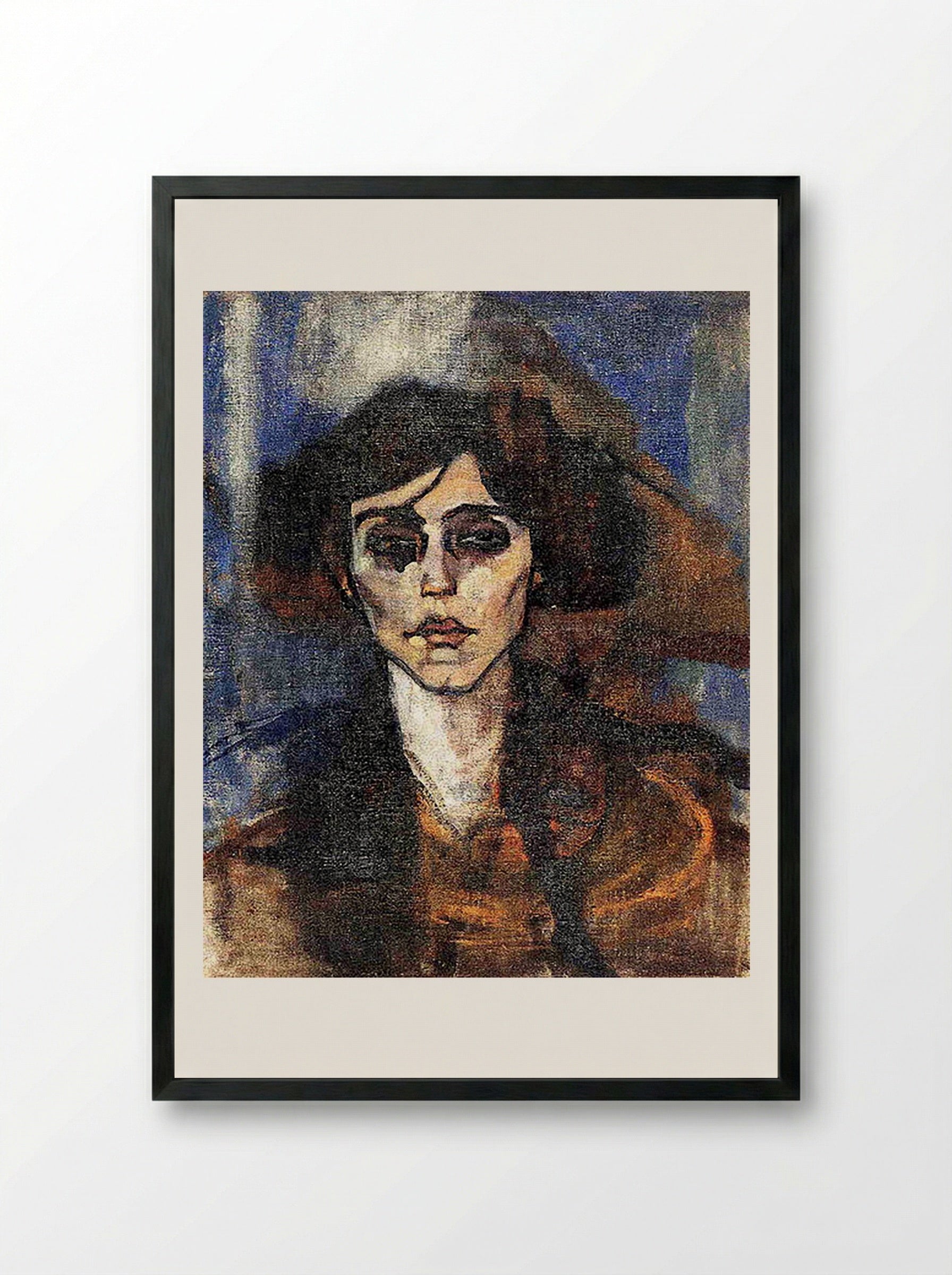 Portrait of Maude Abrantes - Amedeo Modigliani - Framed Print Black