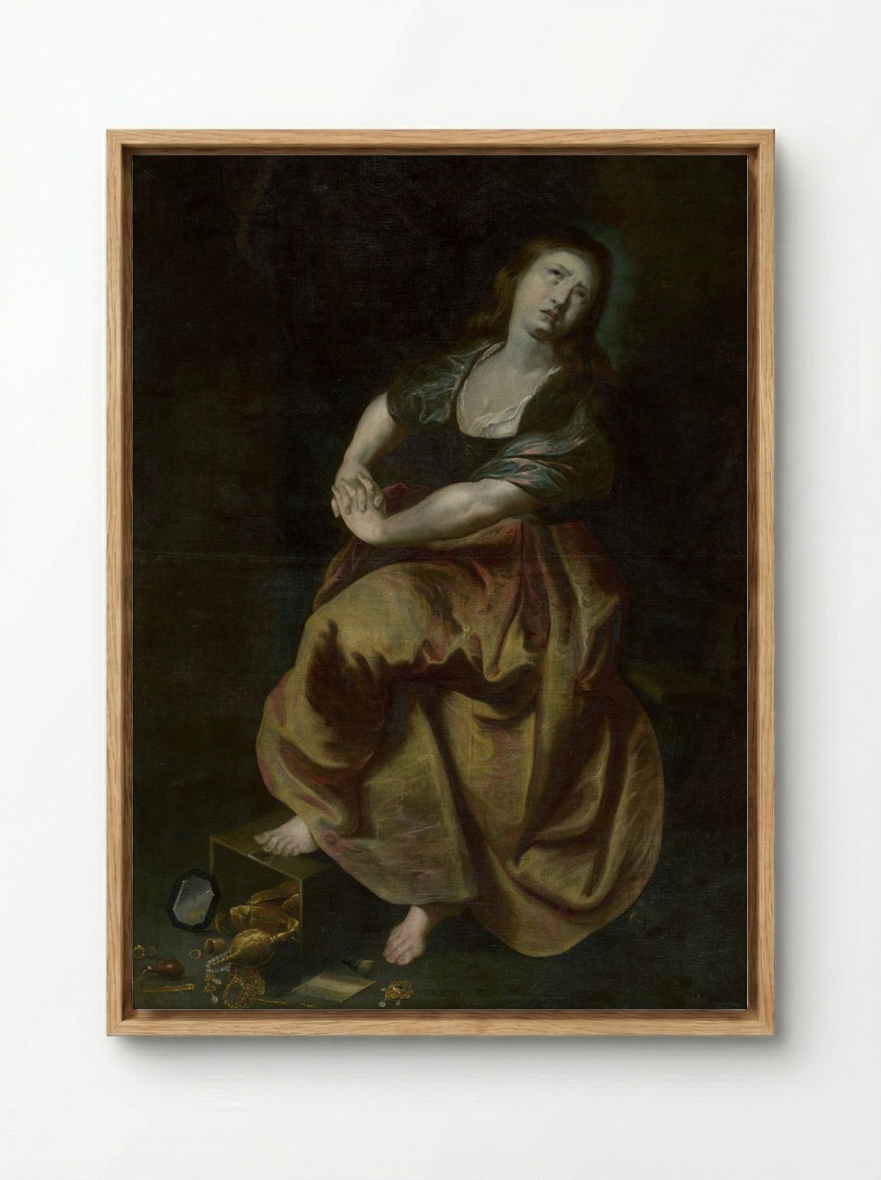The Penitent Magdalene - Peter Paul Rubens - Framed Canvas Wood