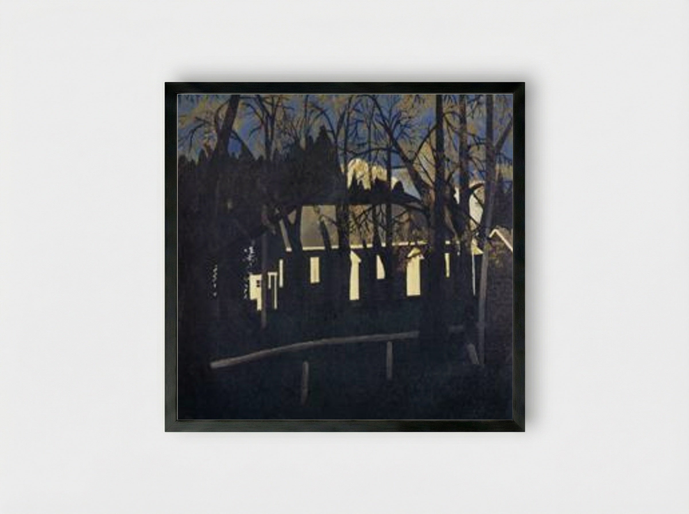 Birmingham Meeting House IV - Horace Pippin - Framed Print Black