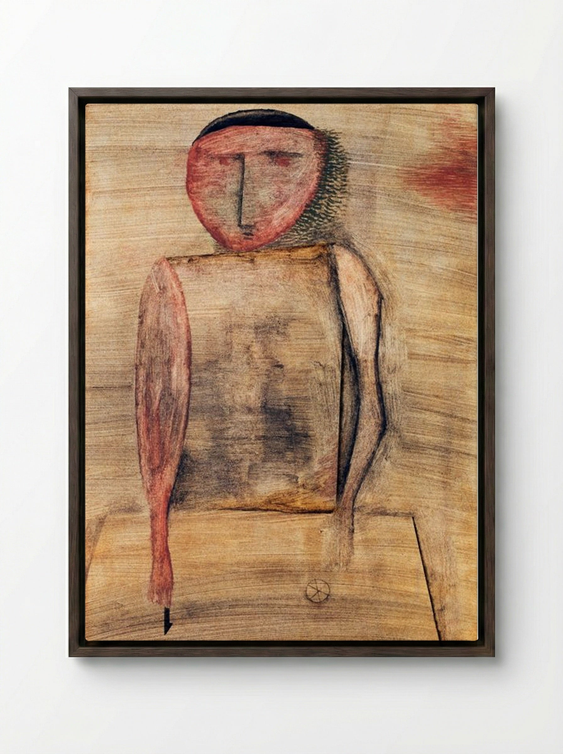 Doctor - Paul Klee - Framed Canvas Dark Wood