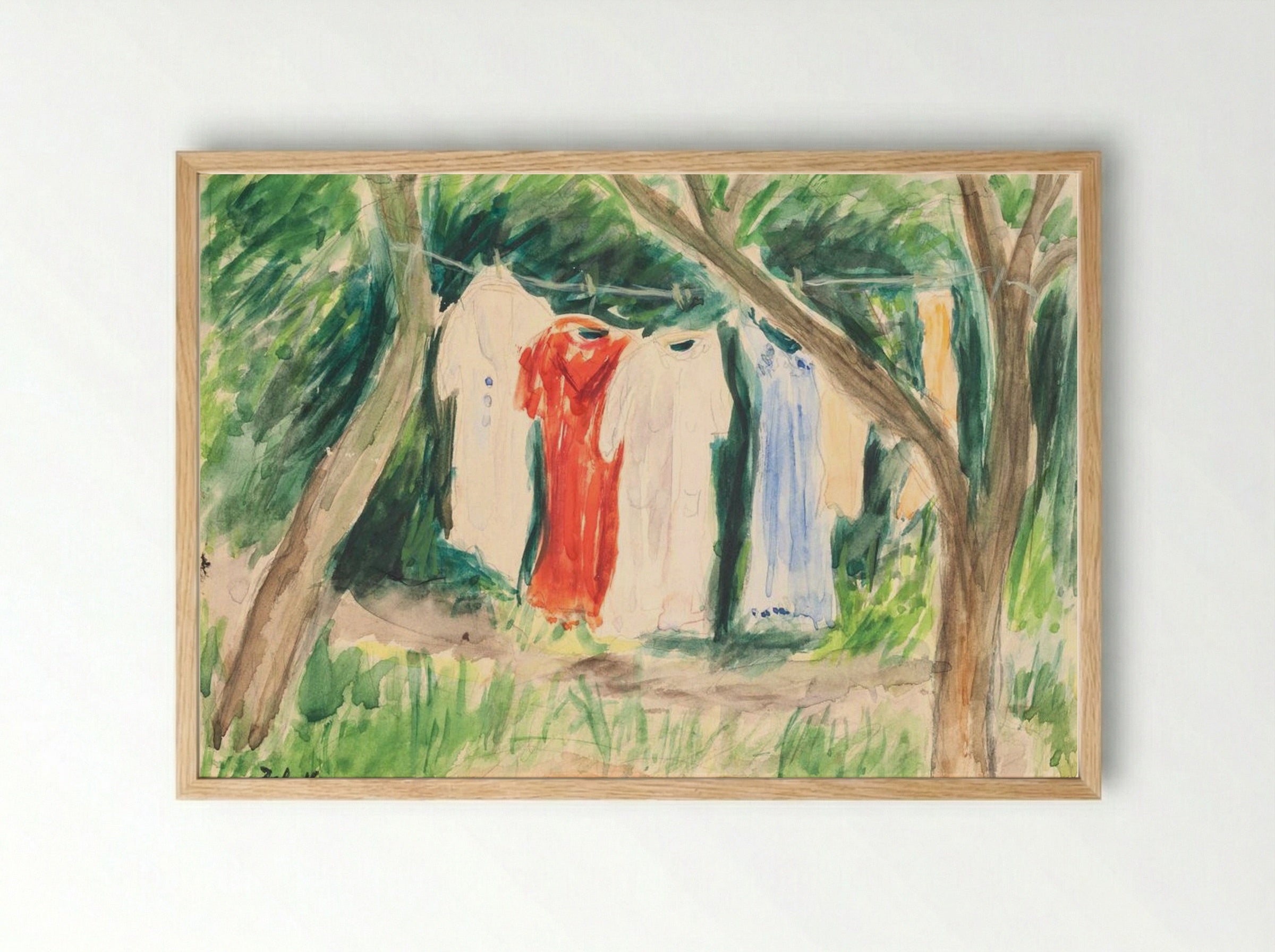 Drying Place in the Sun - John Christensen - Framed Print Wood