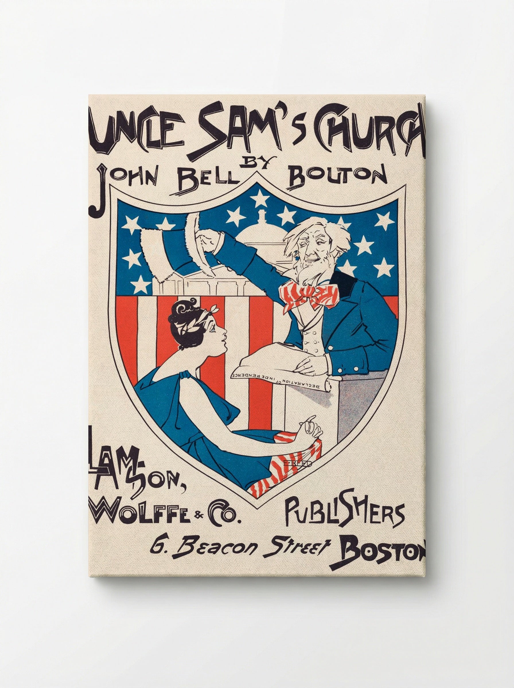 Uncle Sam's Church - Ethel Reed - Canvas