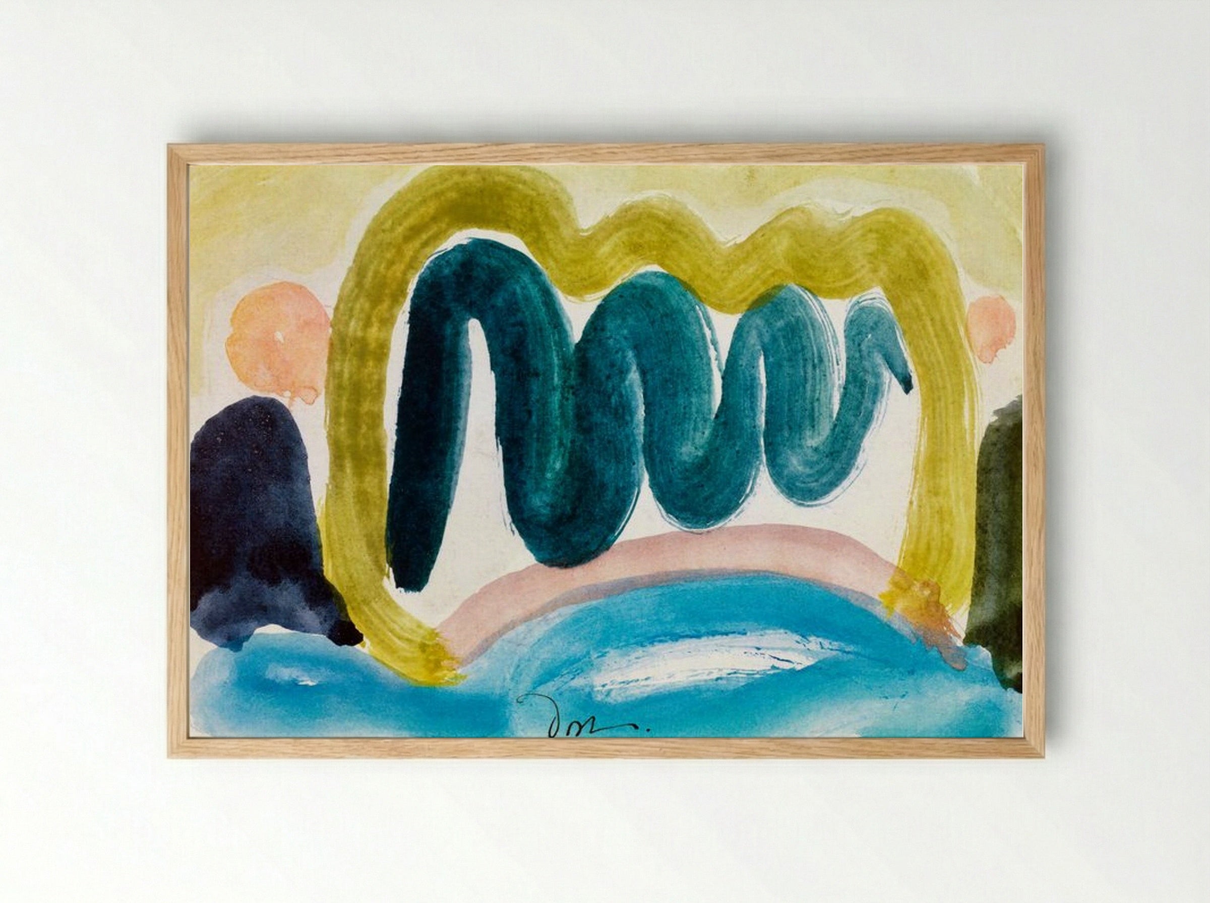 S' Pond in Sunlight - Arthur Dove - Framed Print Wood