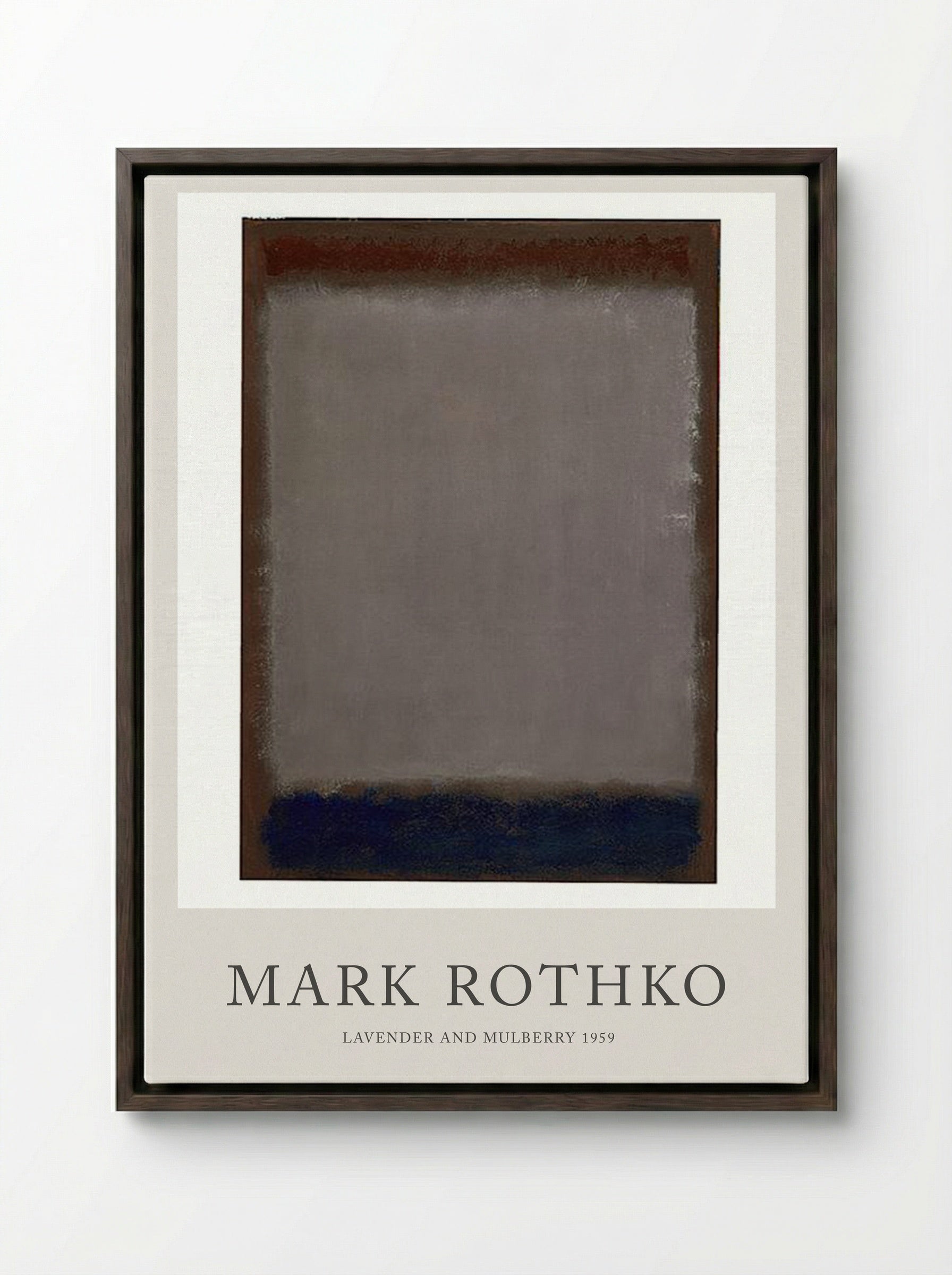 Lavender and Mulberry - Mark Rothko - Framed Canvas Dark Wood