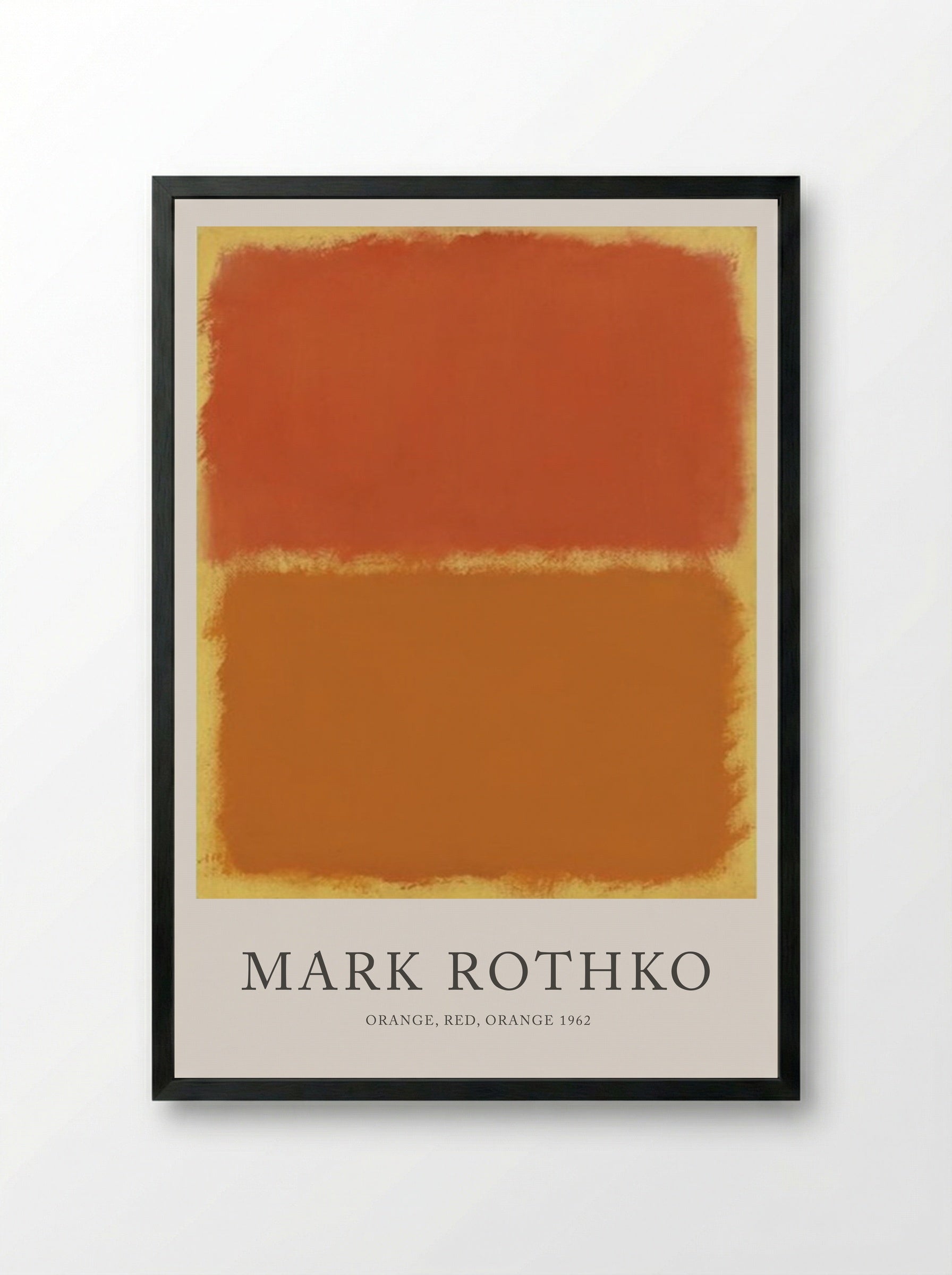 Orange, Red, Orange - Mark Rothko - Framed Print Black
