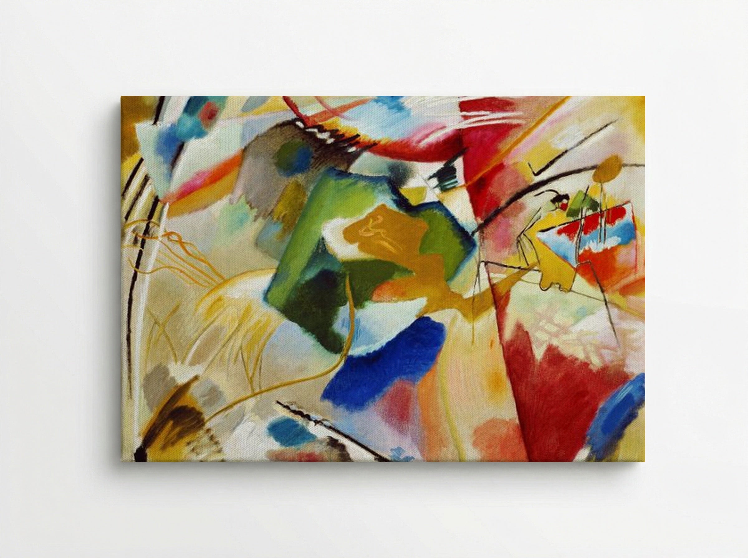 Painting with Green Centre - Wassily Kandinsky - Canvas