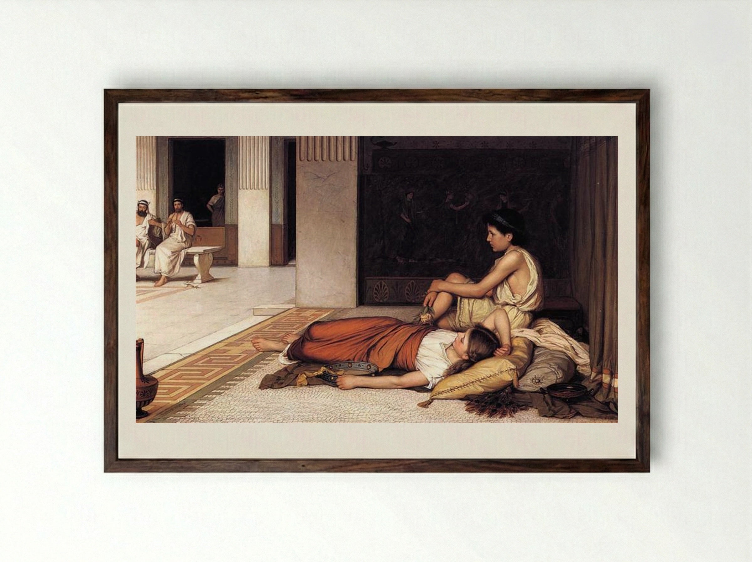 After the Dance - John William Waterhouse - Framed Print Dark Wood