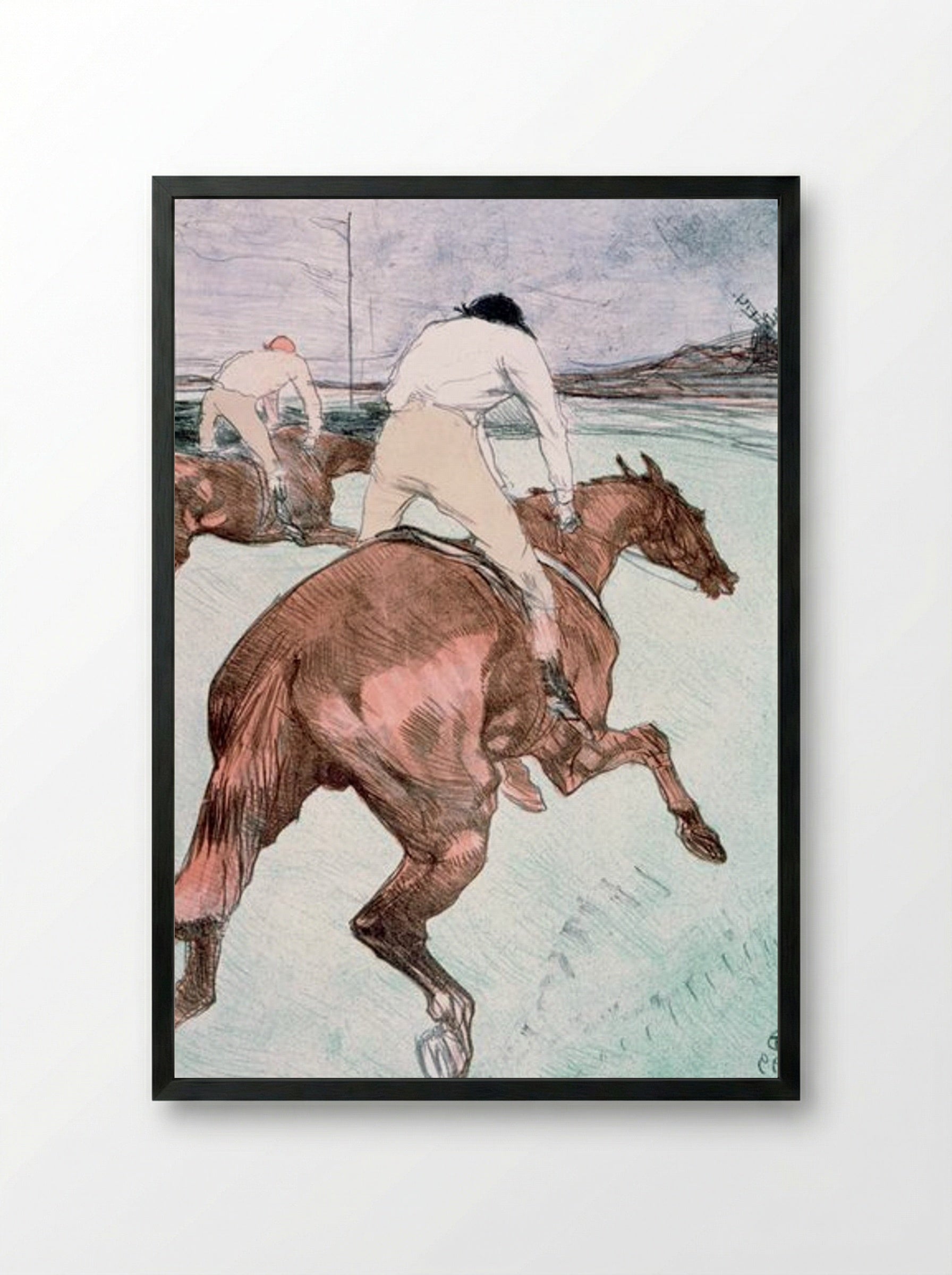 The Jockey - Henri de Toulouse-Lautrec - Framed Print Black