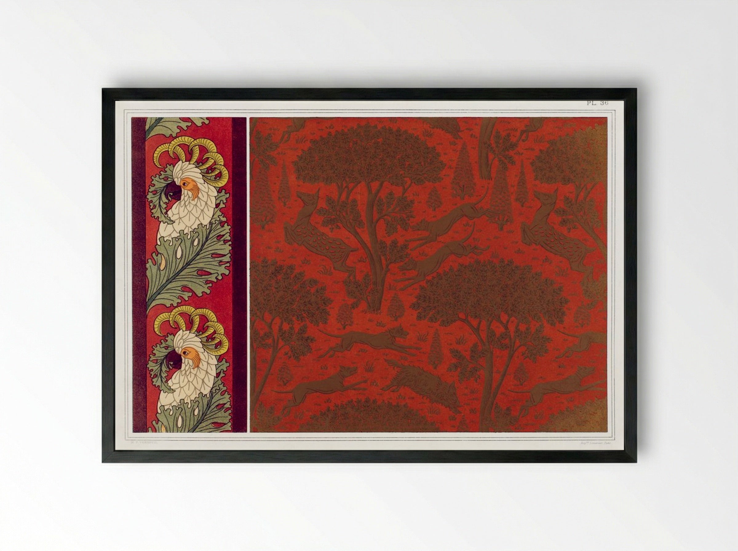 L'Animal dans la Décoration, Plate 36 - Maurice Pillard Verneuil - Framed Print Black