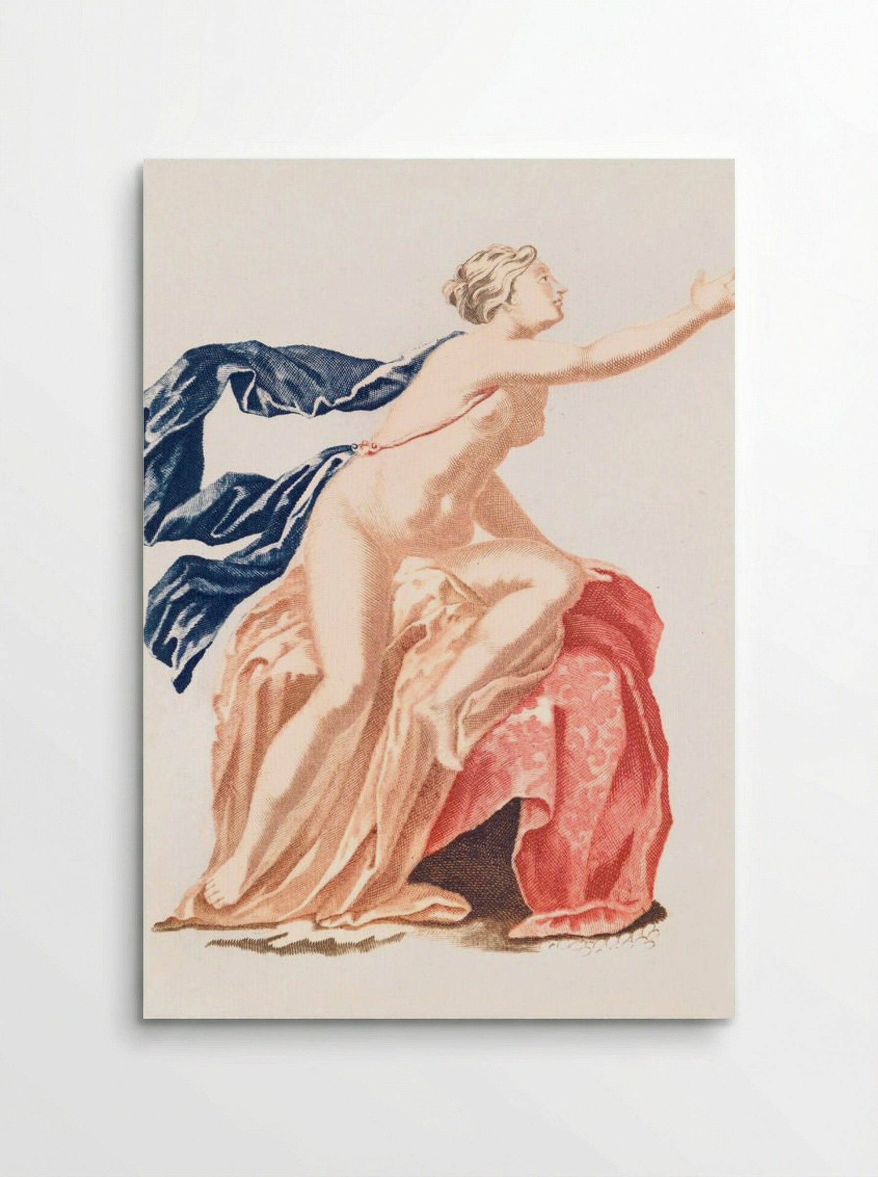 Papaver and Nude Female Figure - Fine Art Print - Poster