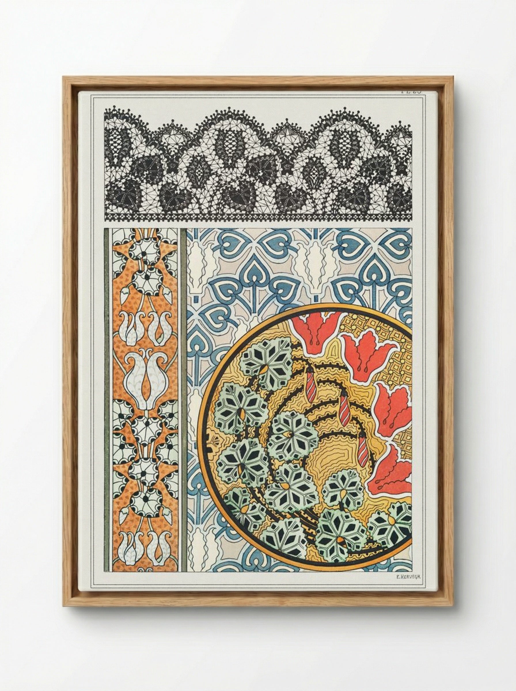 Cyclamen, Plate 23 from La Plante et ses Applications ornementales - Maurice Pillard Verneuil - Framed Canvas Wood