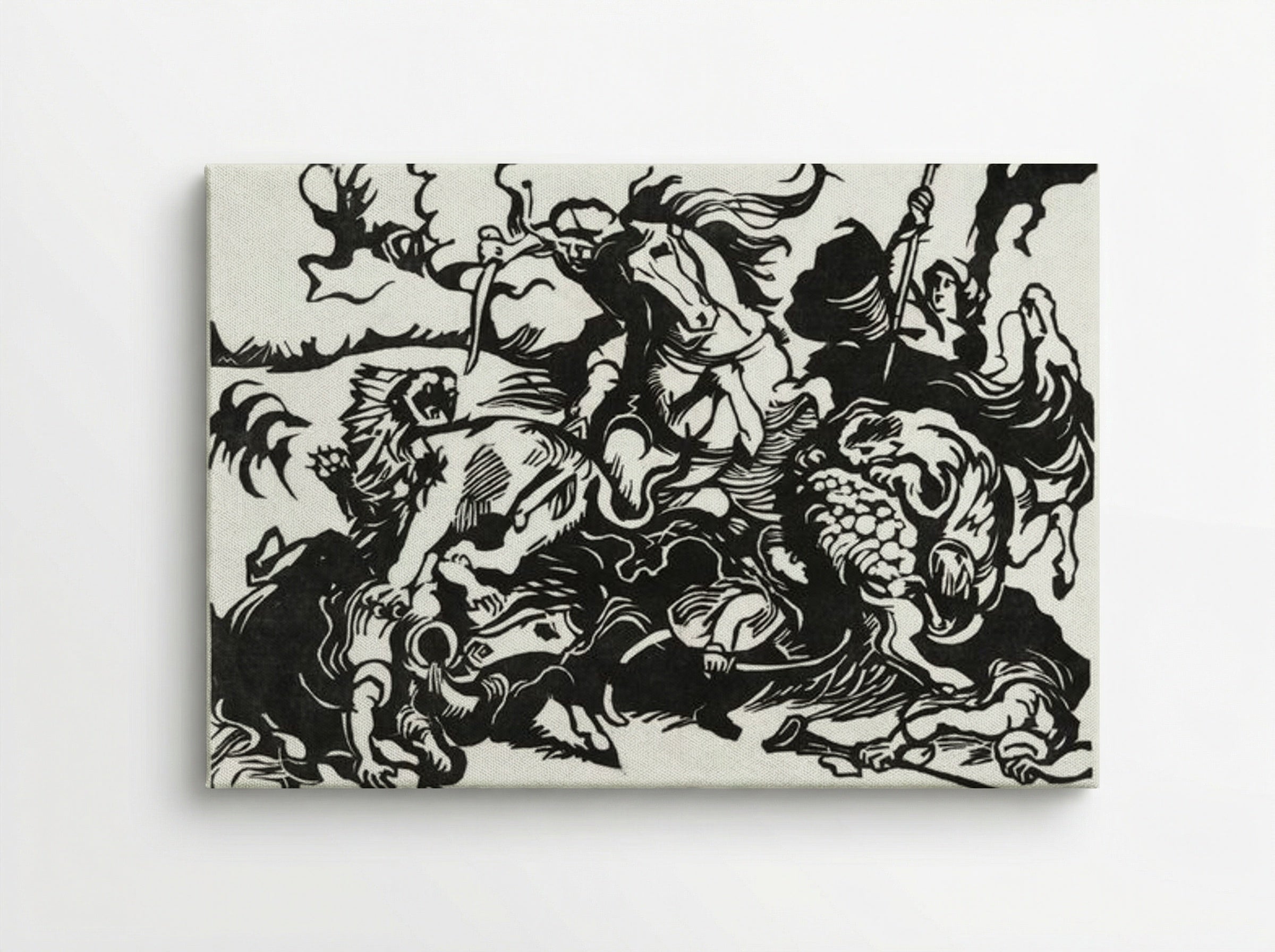 Lion Hunt - Franz Marc - Canvas