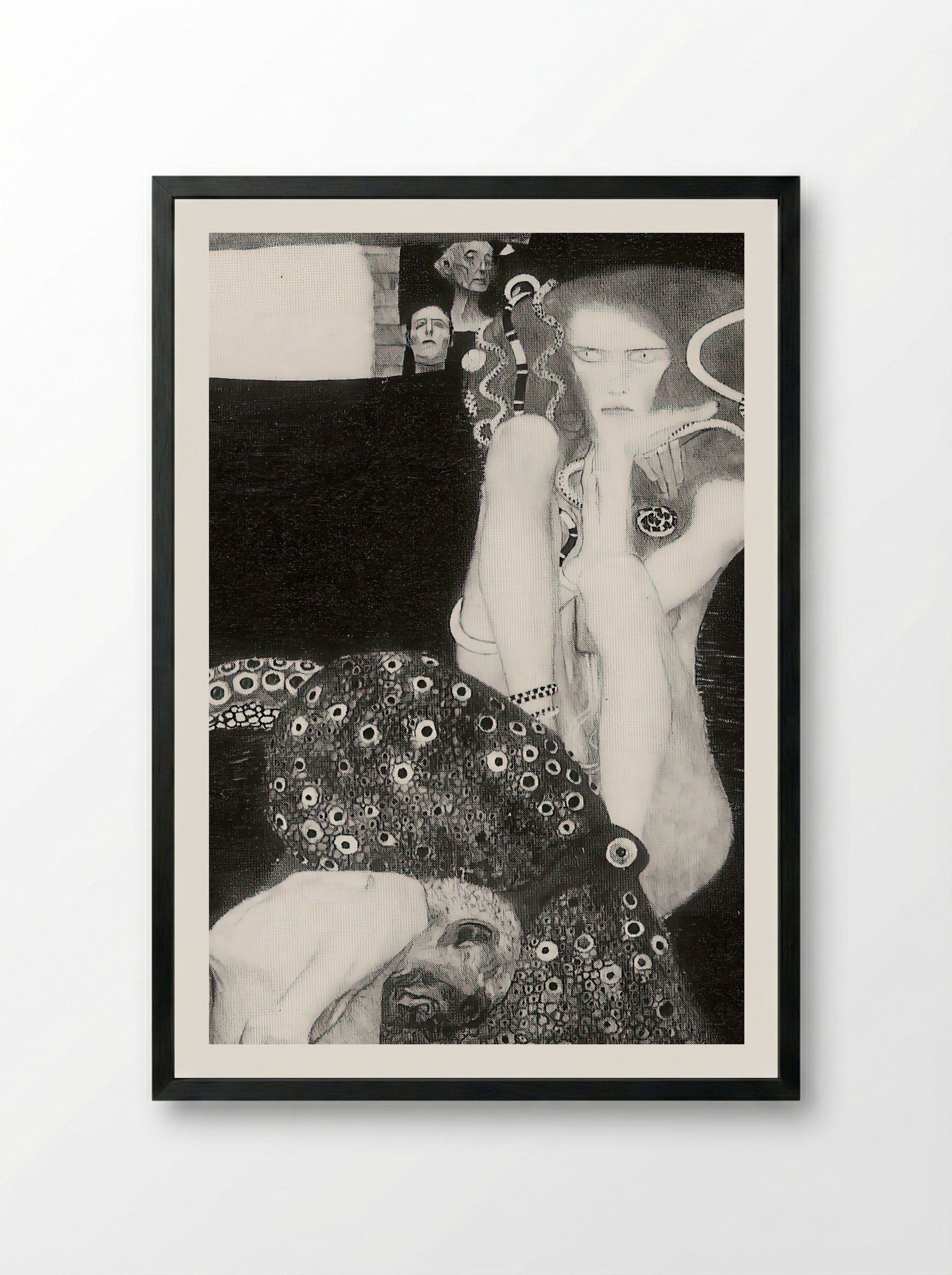 Jurisprudence - Gustav Klimt - Framed Print Black
