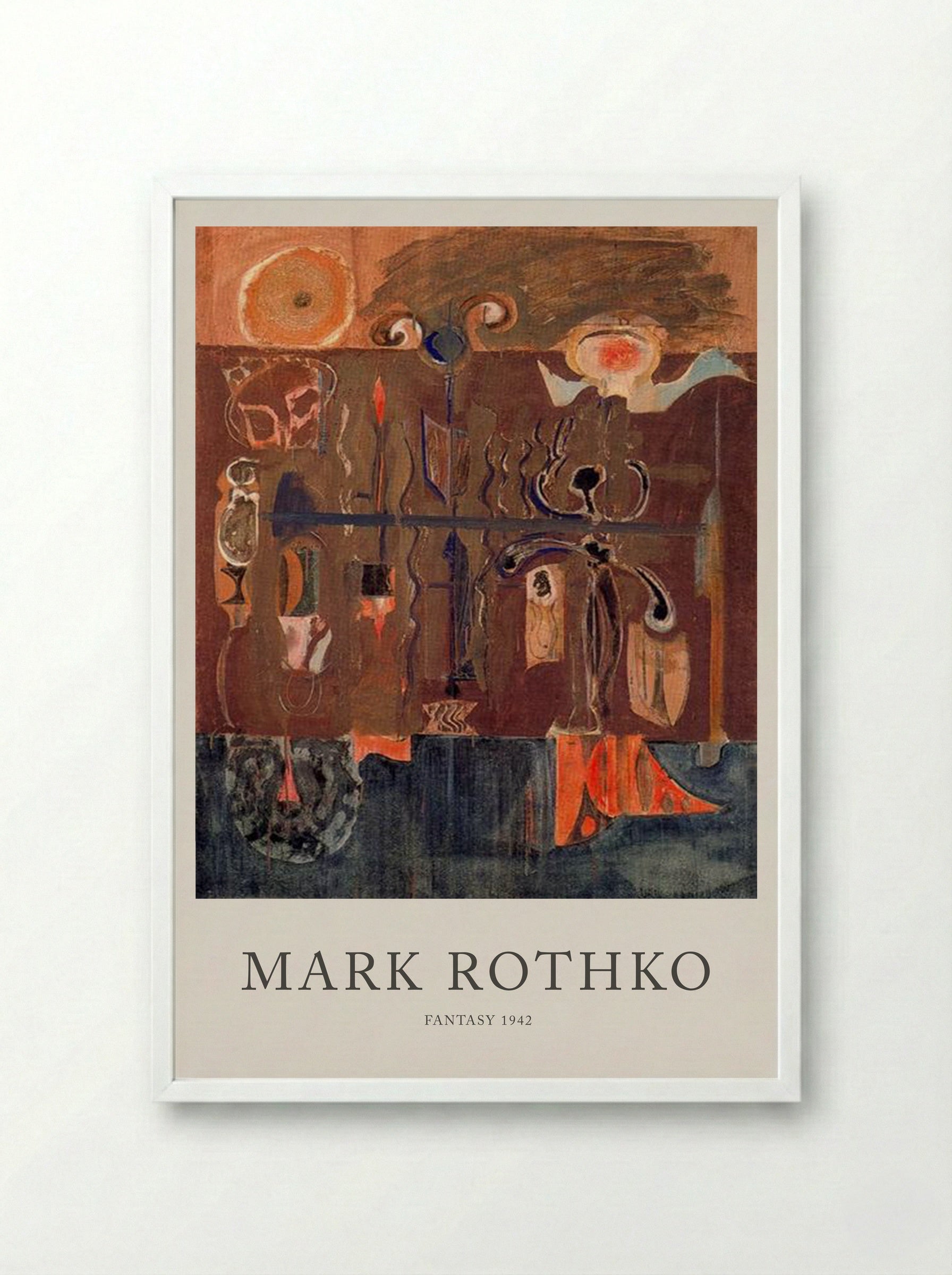 Fantasy - Mark Rothko - Framed Print White
