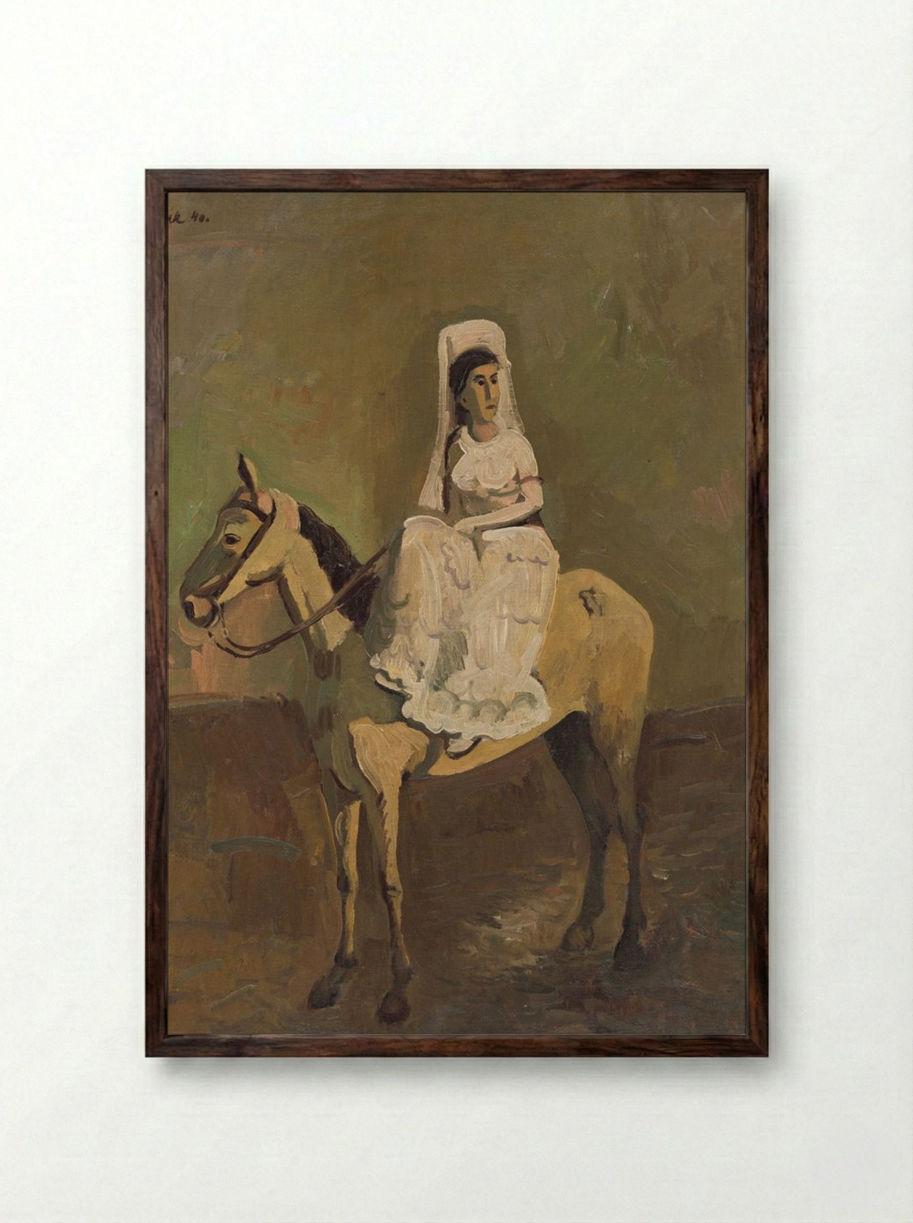 Equestrian - Cyprián Majerník - Framed Print Dark Wood