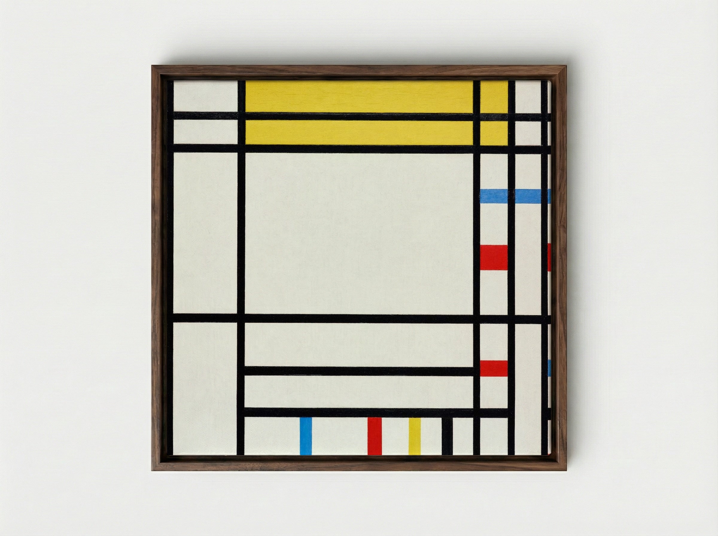 Place de la Concorde - Piet Mondrian - Framed Canvas Dark Wood