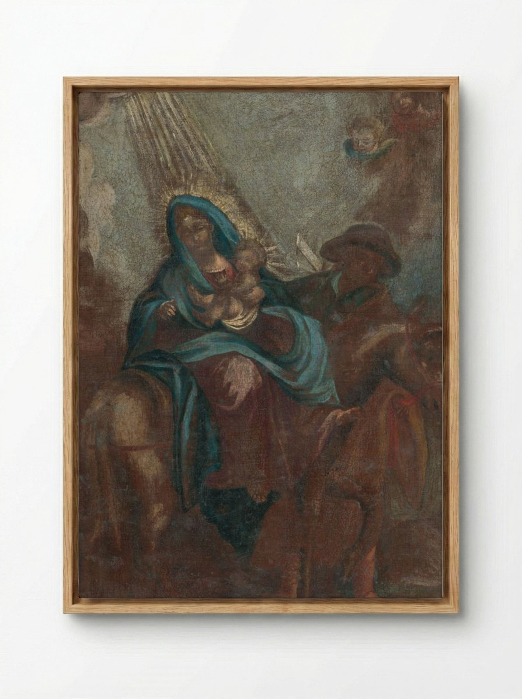 The Flight into Egypt - Fine Art Print - Framed Canvas Wood