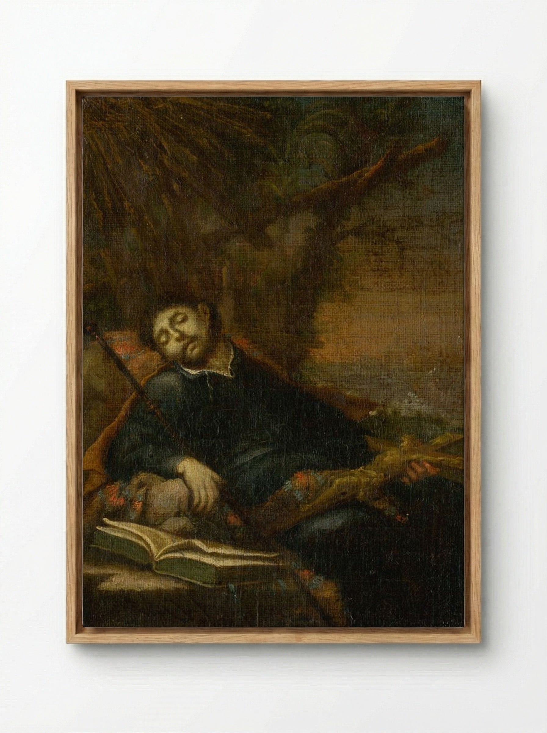 The Death of Saint Francis - Fine Art Print - Framed Canvas Wood