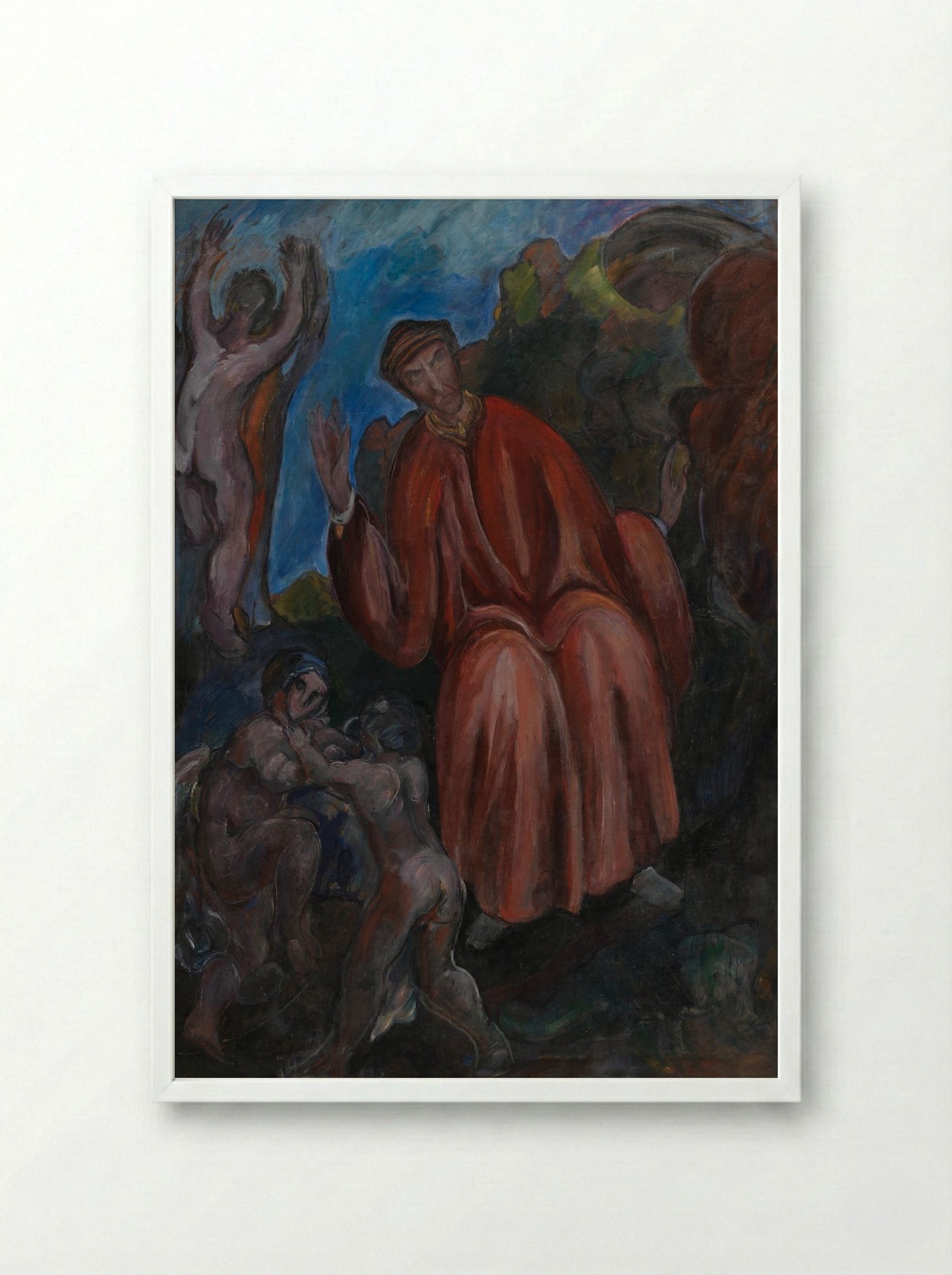 Dante. Prophets, Opus I - Jens Adolf Jerichau - Framed Print White