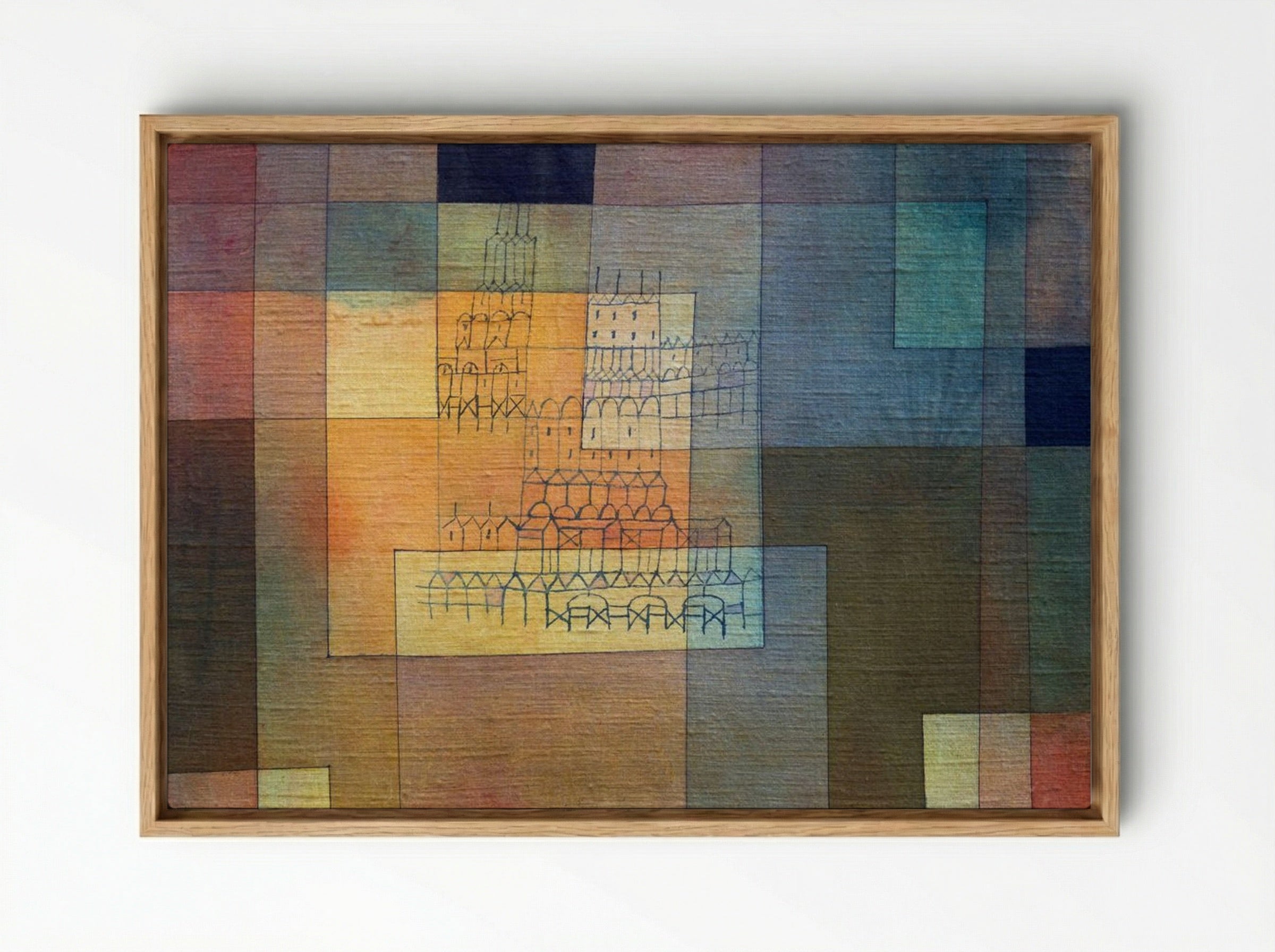 Polyphonic Architecture - Paul Klee - Framed Canvas Wood