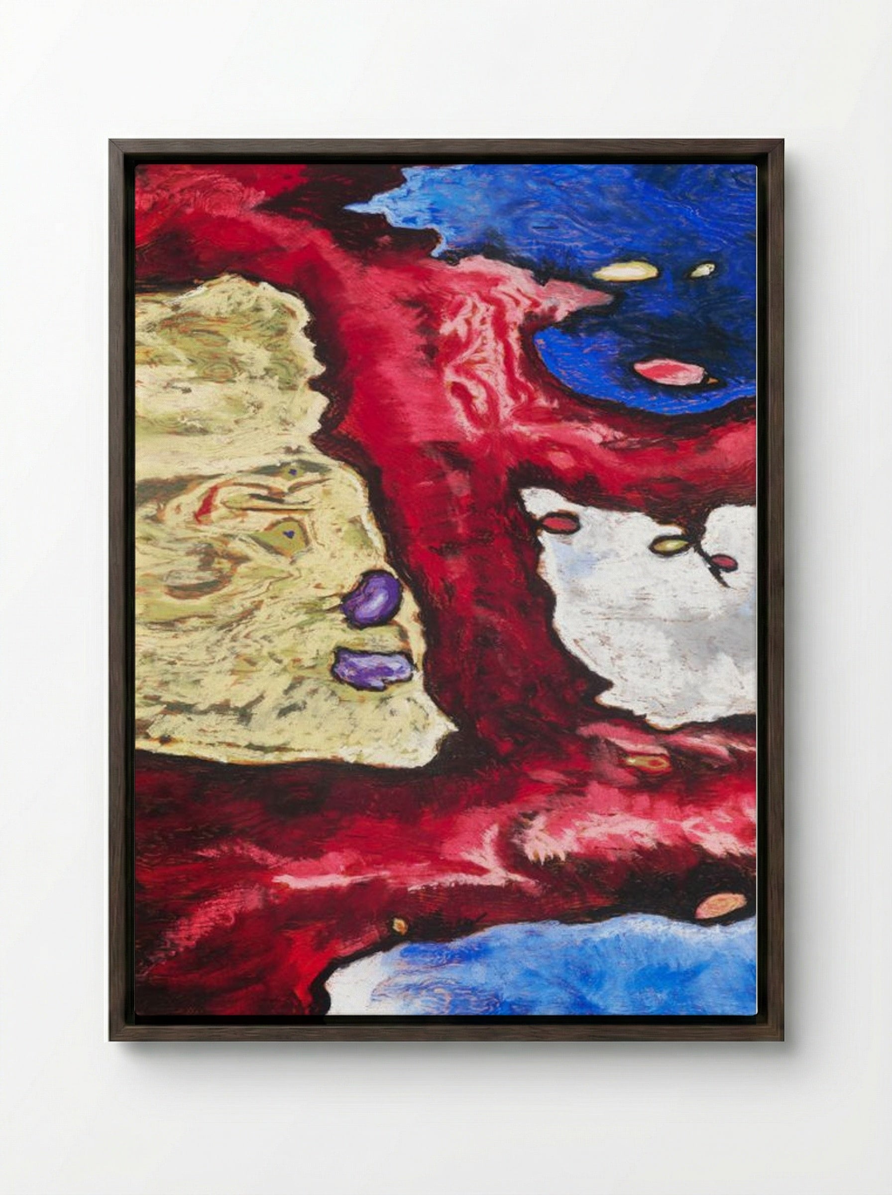 Tree Forms and Water - Arthur Dove - Framed Canvas Dark Wood