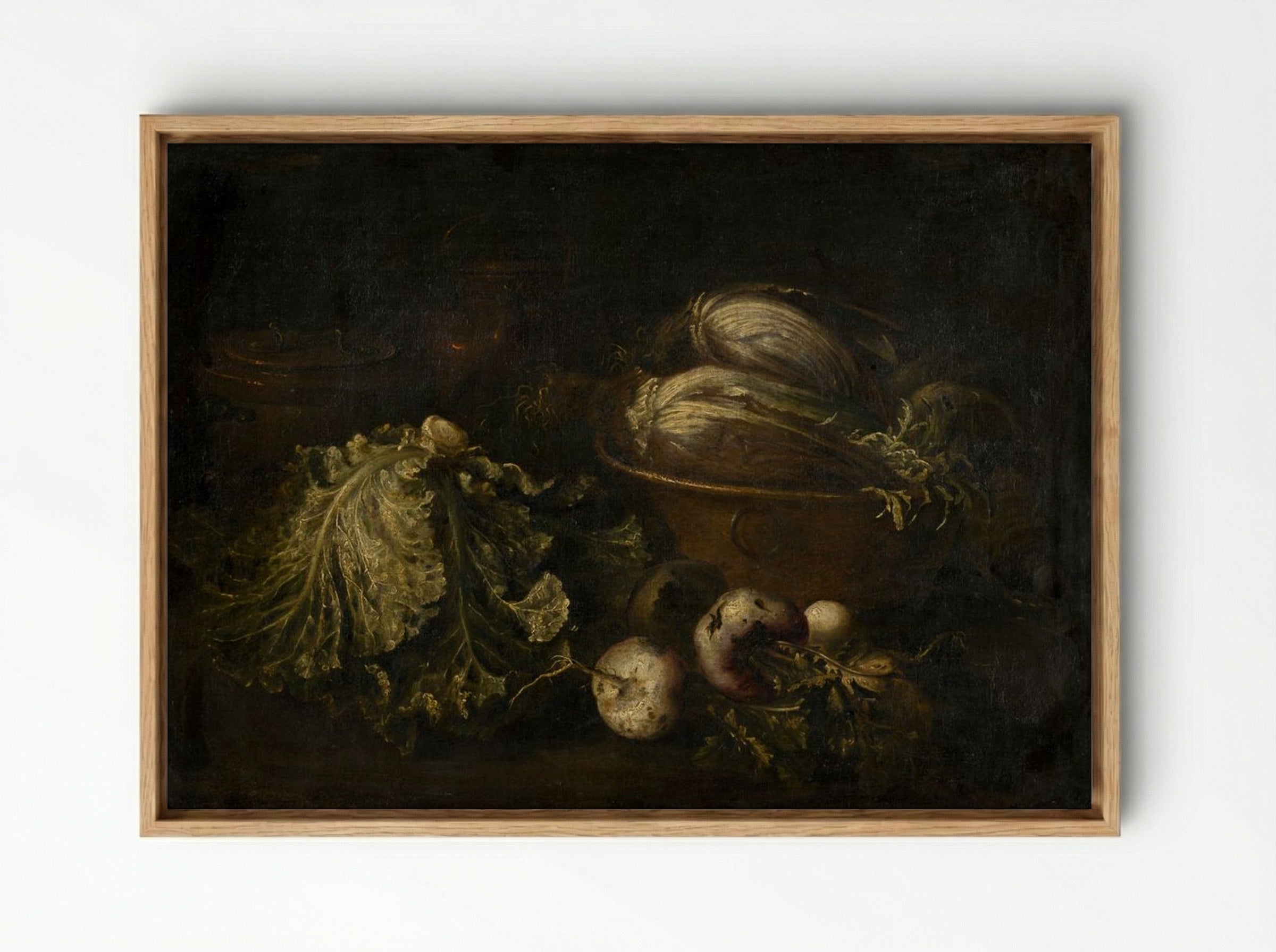 Still Life with Vegetables - Fine Art Print - Framed Canvas Wood