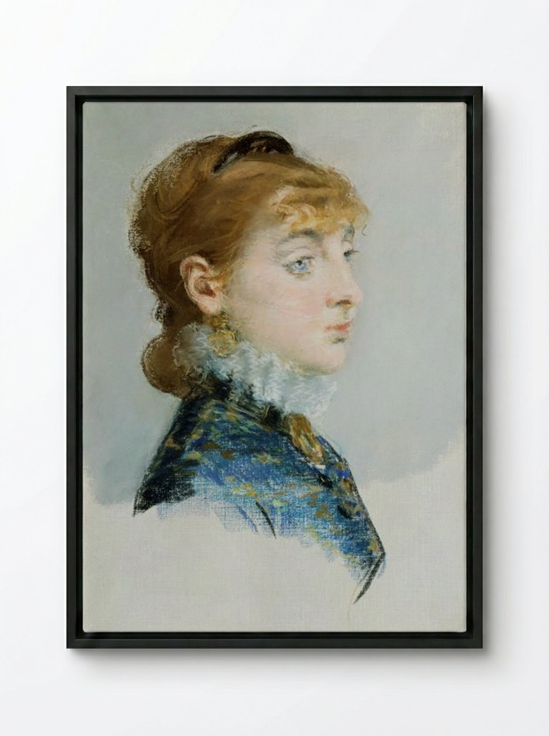 Émilie-Louise Delabigne - Édouard Manet - Framed Canvas Black