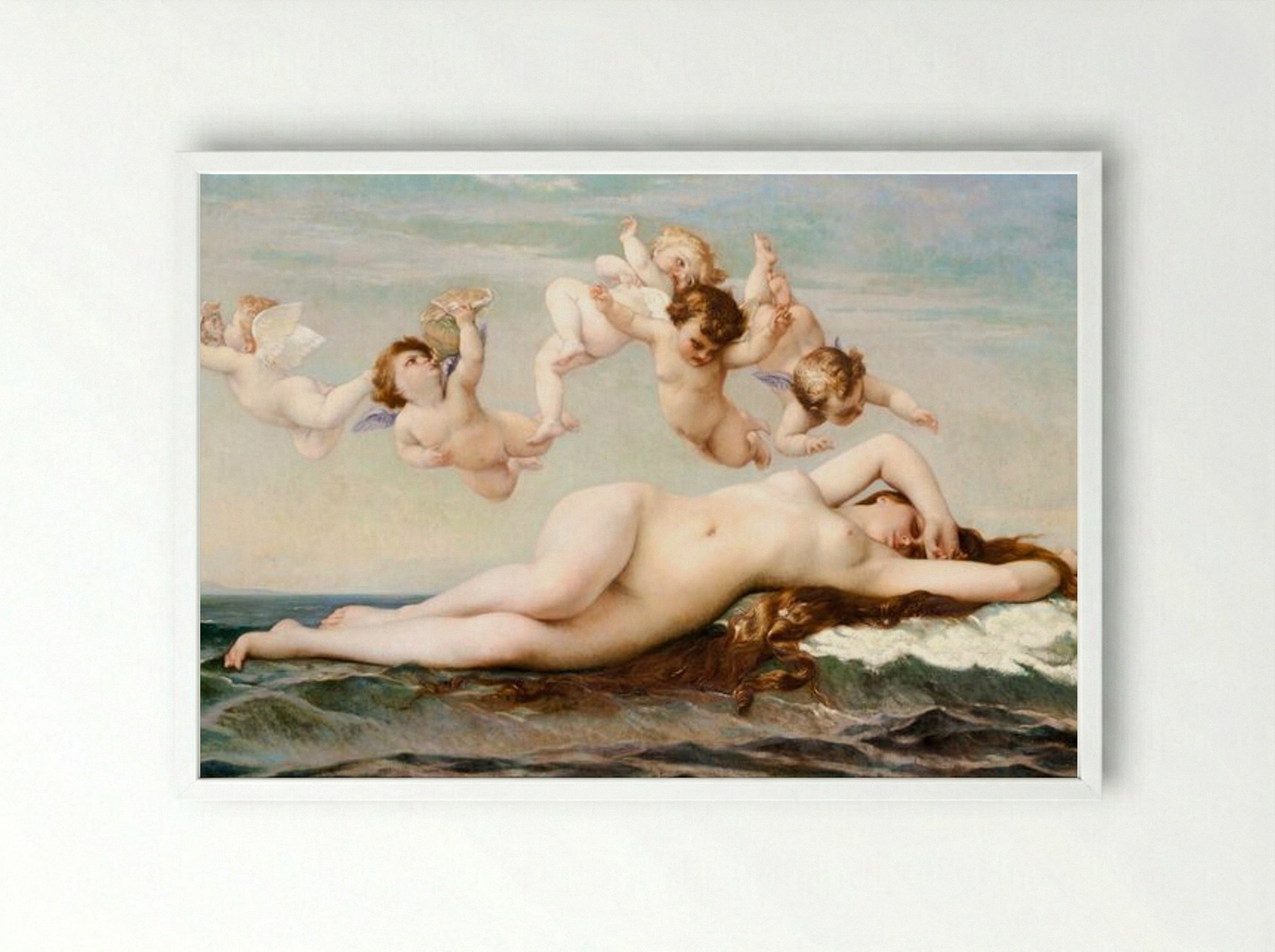 The Birth of Venus - Alexandre Cabanel - Framed Print White