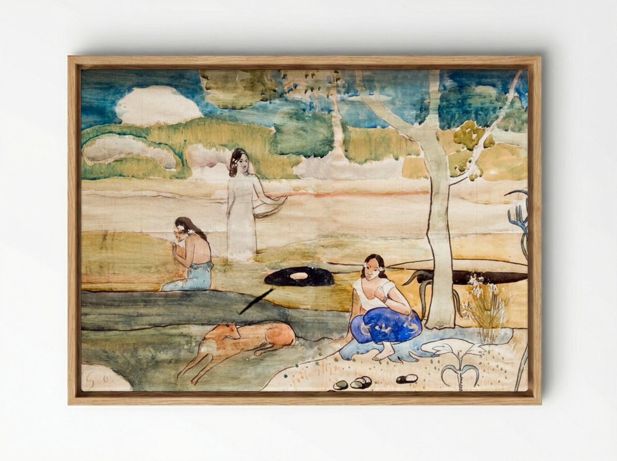 Study from Tahiti - Paul Gauguin - Framed Canvas Wood