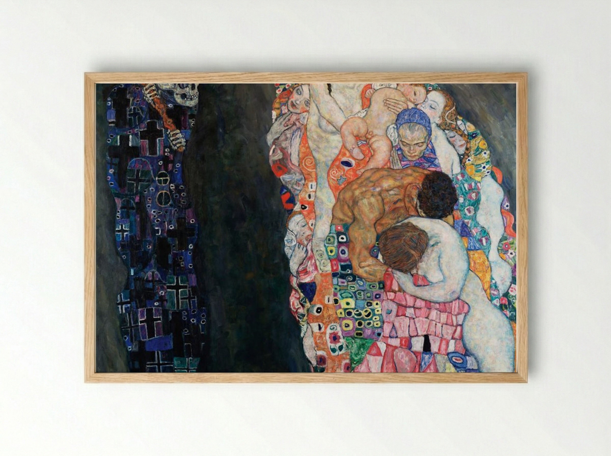 Death and Life - Gustav Klimt - Framed Print Wood