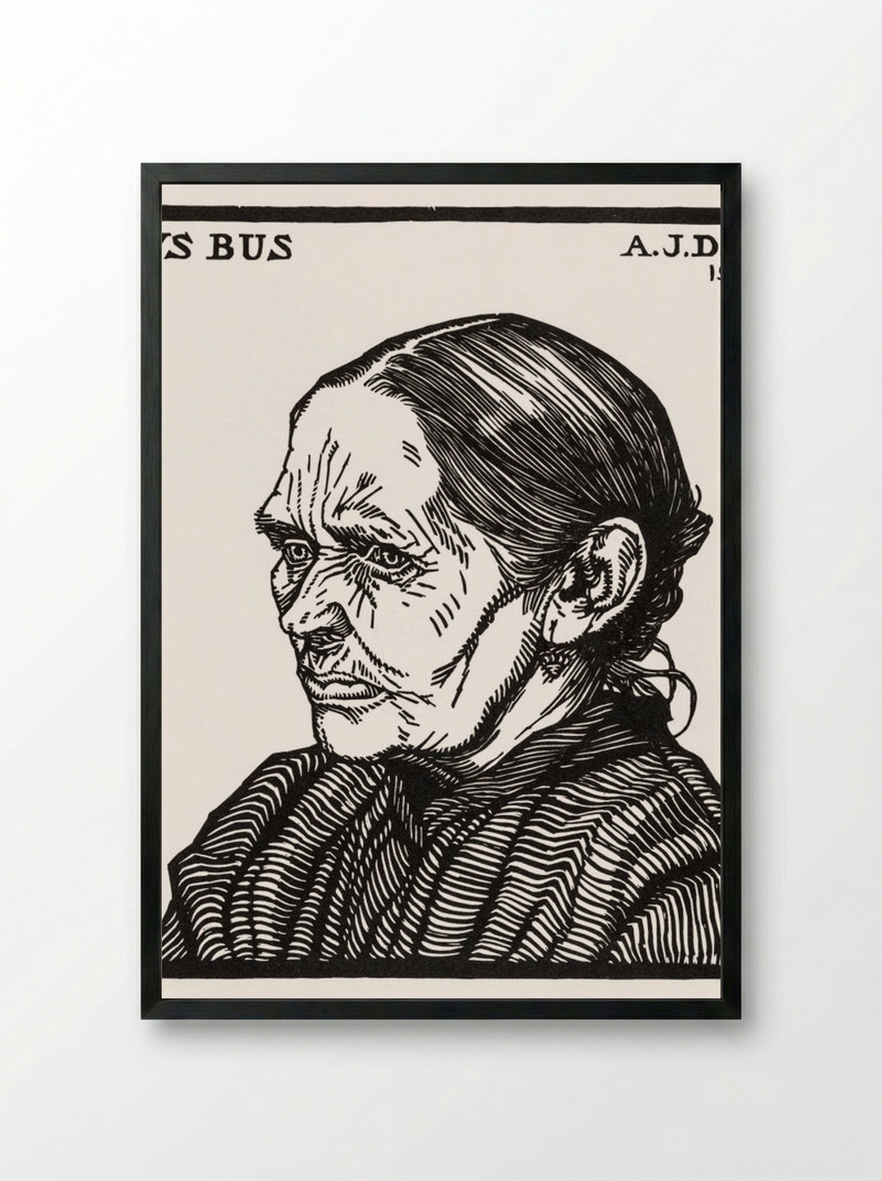 Portrait of Lijs Bus - Julie de Graag - Framed Print Black