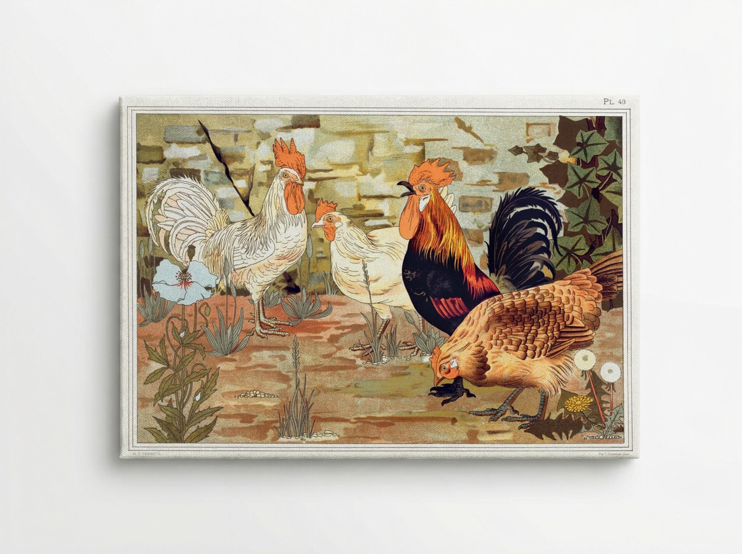 Coqs et Poules (From L'animal dans la décoration) - Maurice Pillard Verneuil - Canvas